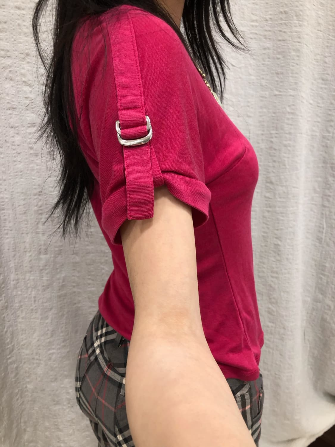 Buckle point plum tee 상품이미지1