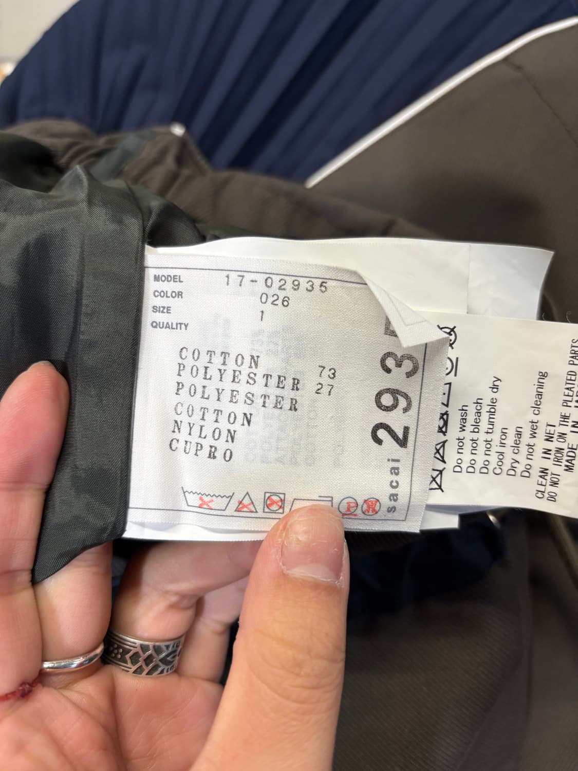 SACAI pleated panel hybrid skirt  상품이미지7