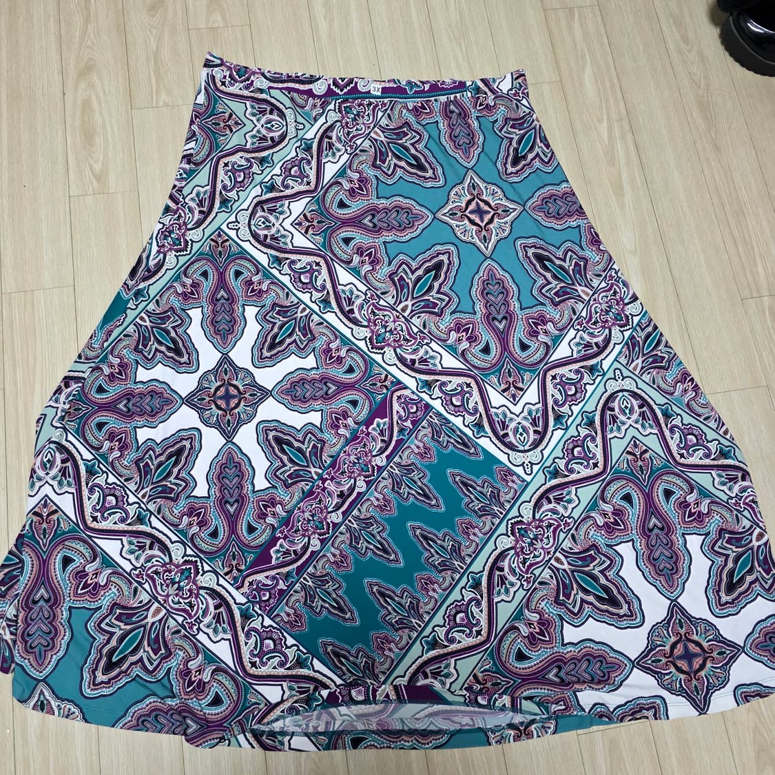 chico's 빈티지)3xl빅사이즈 페이즐리 패턴 에스닉 롱스커트 상품이미지2