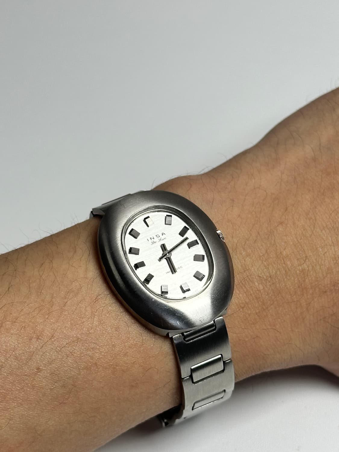 인사 드 뤽스 빈티지 오벌 스틸 손목시계 상품이미지5