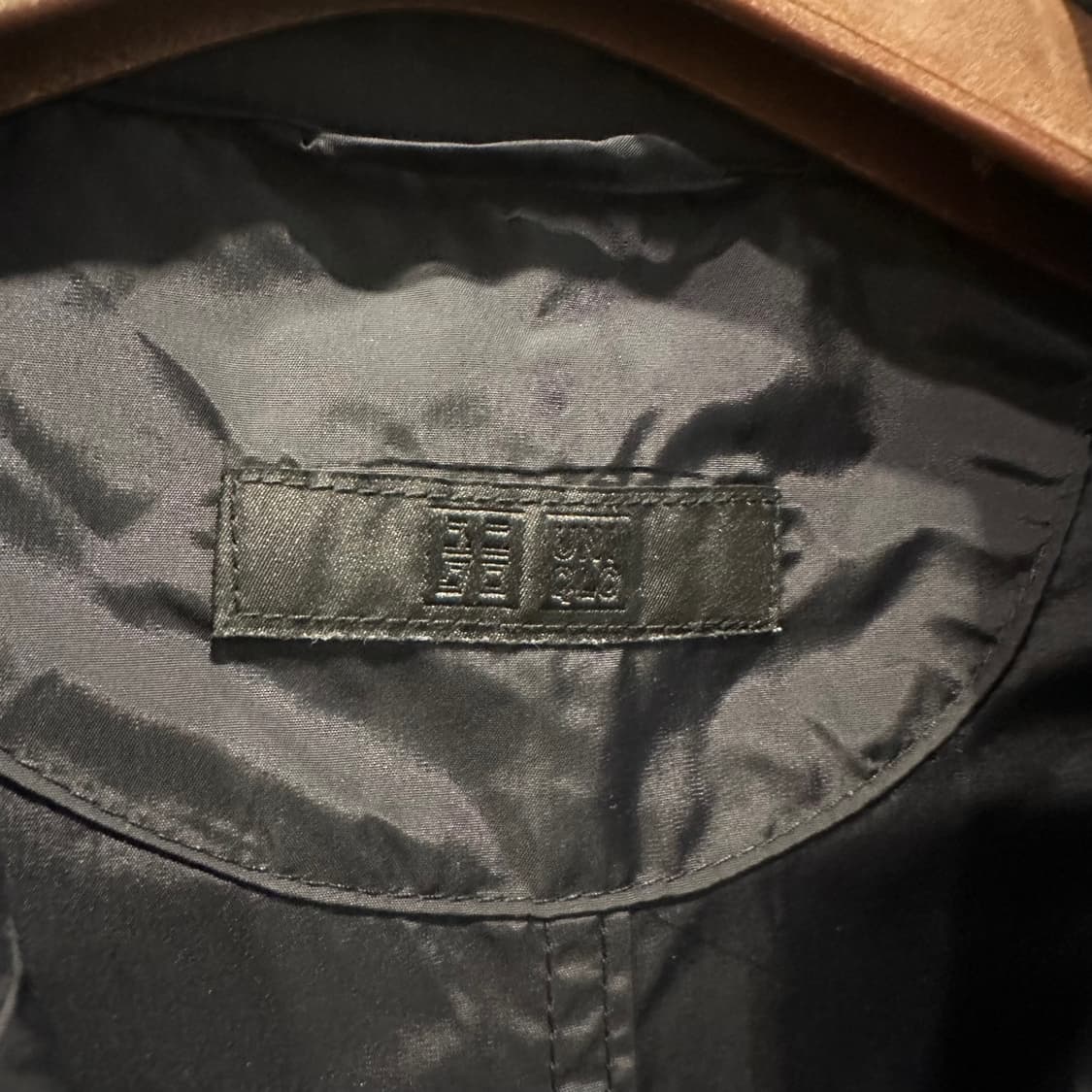 JPN VINTAGE 나일론 미디 자켓 스트링 투포켓 디테일 블랙 상품이미지7