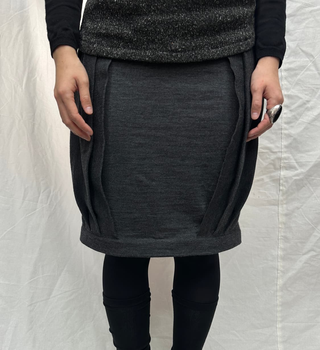 Yves saint laurant wool100% 니트 스커트 상품이미지1