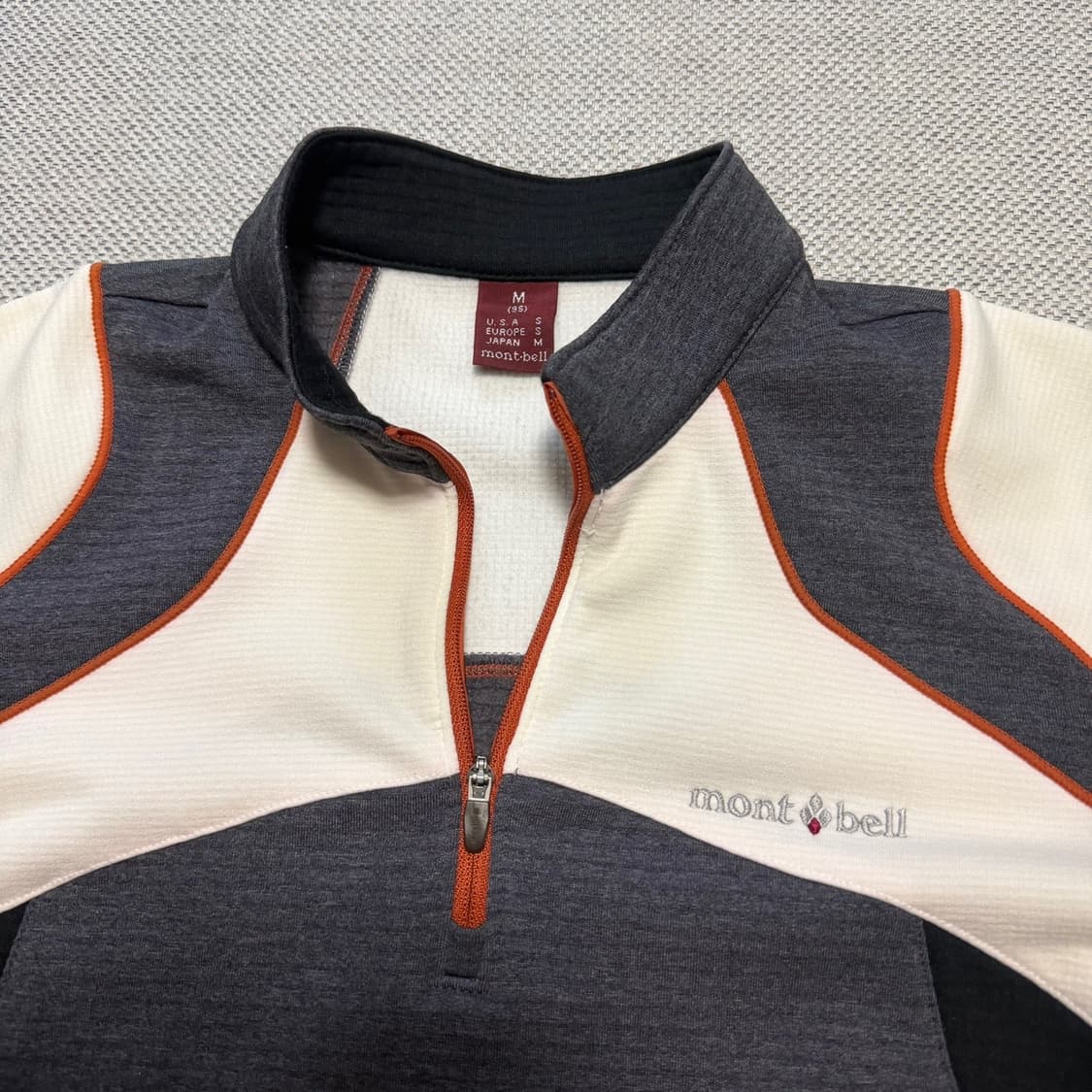 몽벨 기능성 기모 반집업 등산 티셔츠 상품이미지2