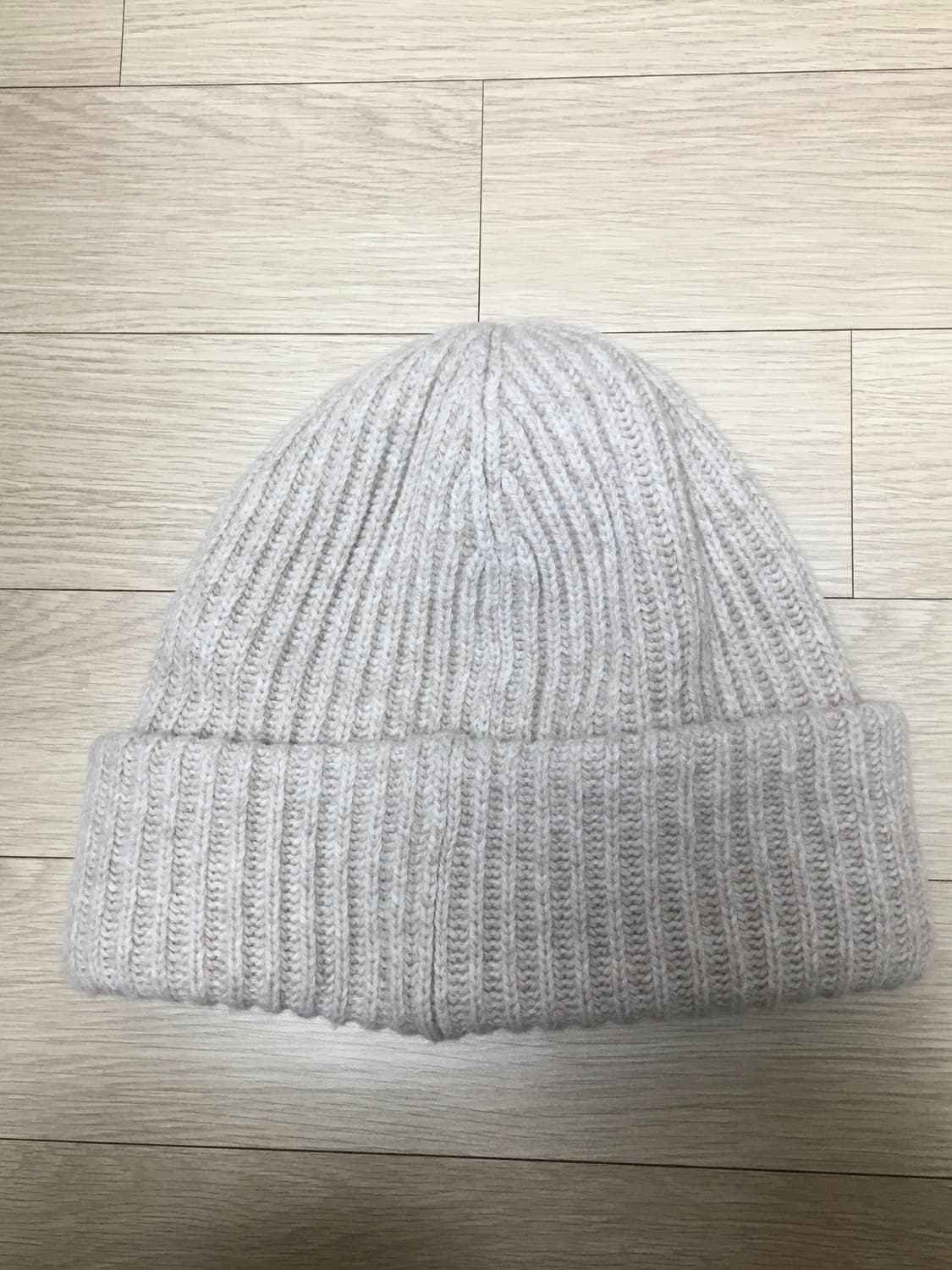 가니 여성 로고 패치 리브드 비니 - 샌드 상품이미지3