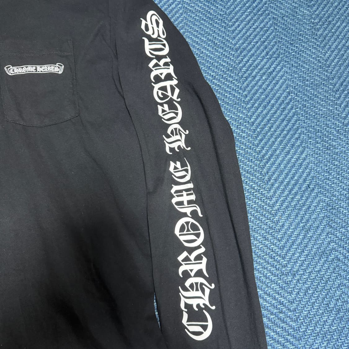 [XL]크롬하츠 스크롤라벨 롱슬리브 블랙 상품이미지4