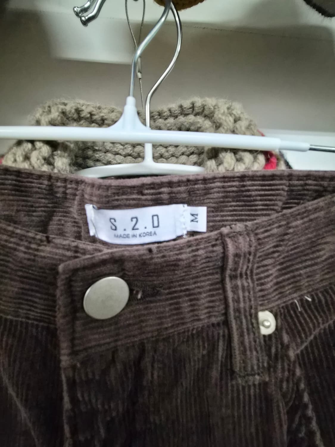 K516 다운 니트집업. 코듀로이 와이드 상품이미지8