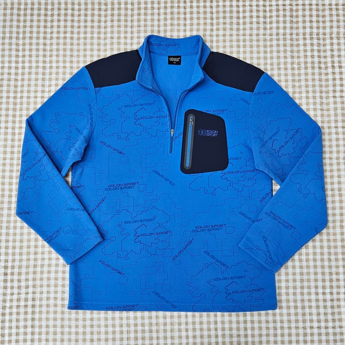 코오롱 반집업 플리츠 긴팔티 남자100 상품이미지1