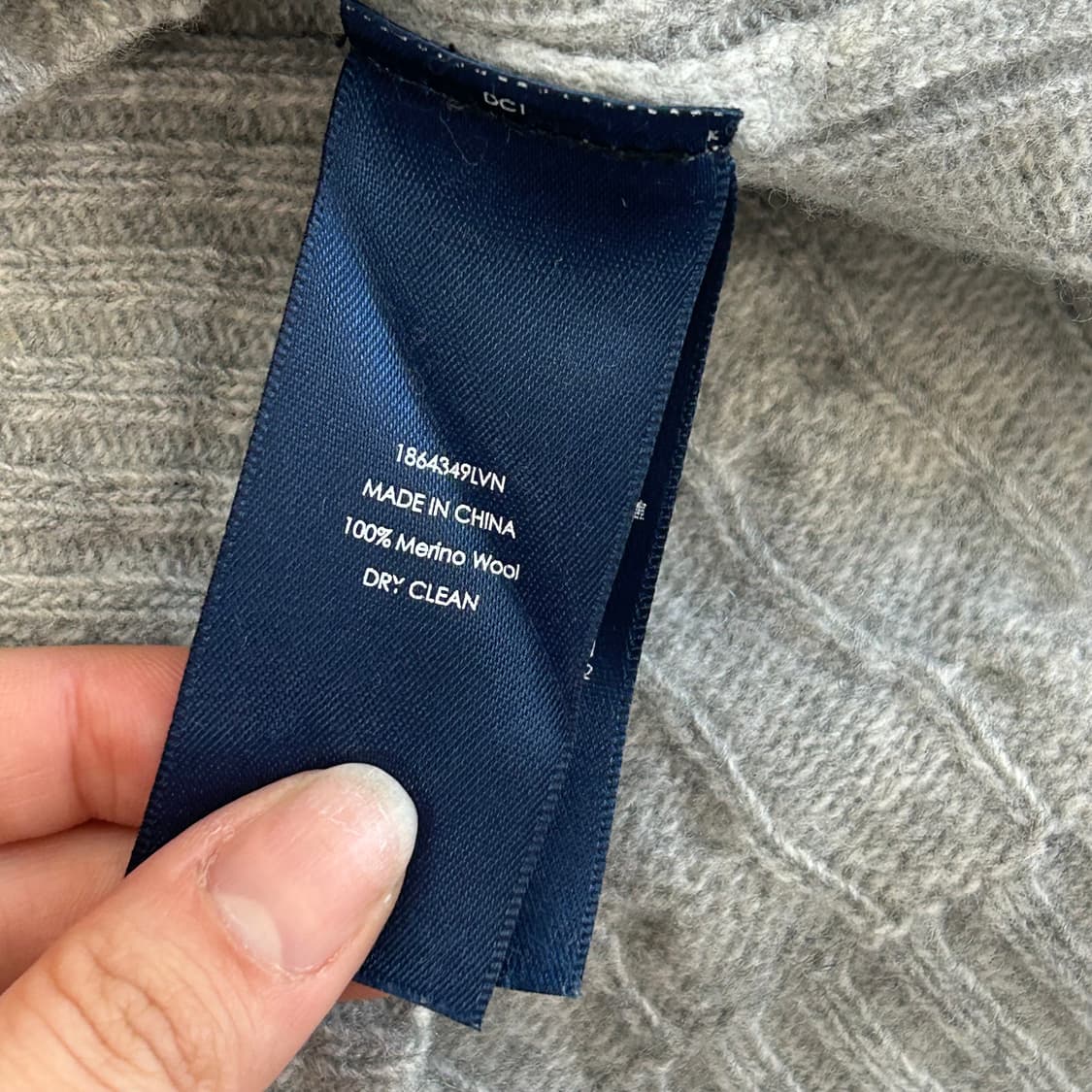 Polo 폴로 레드포니 그레이 브이넥 케이블 니트 상품이미지6