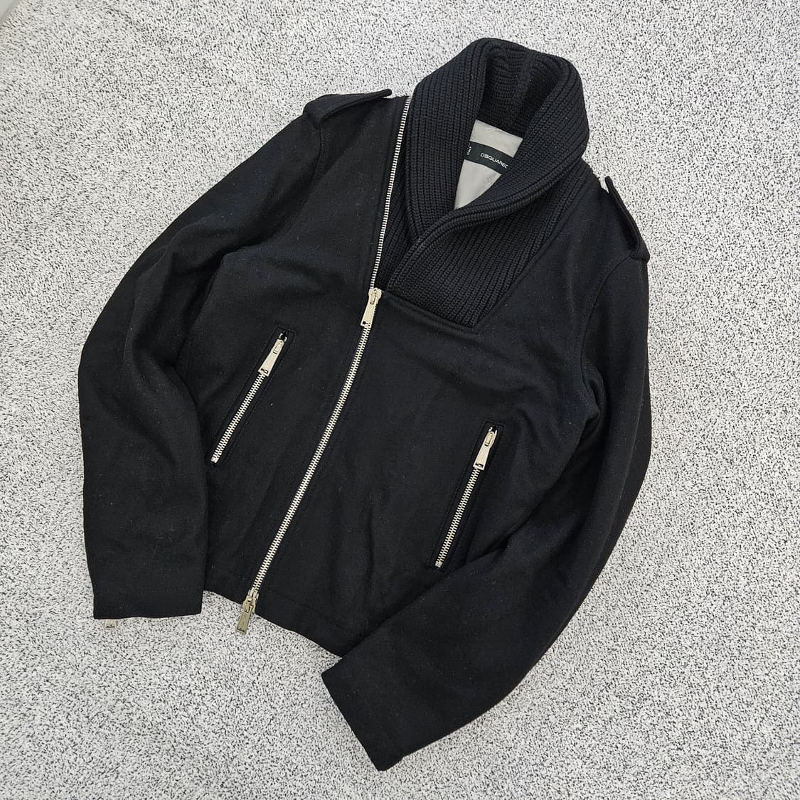 [50] 디스퀘어드2 숄카라 스웨이드 울 바이커 자켓 0102YH1 상품이미지1