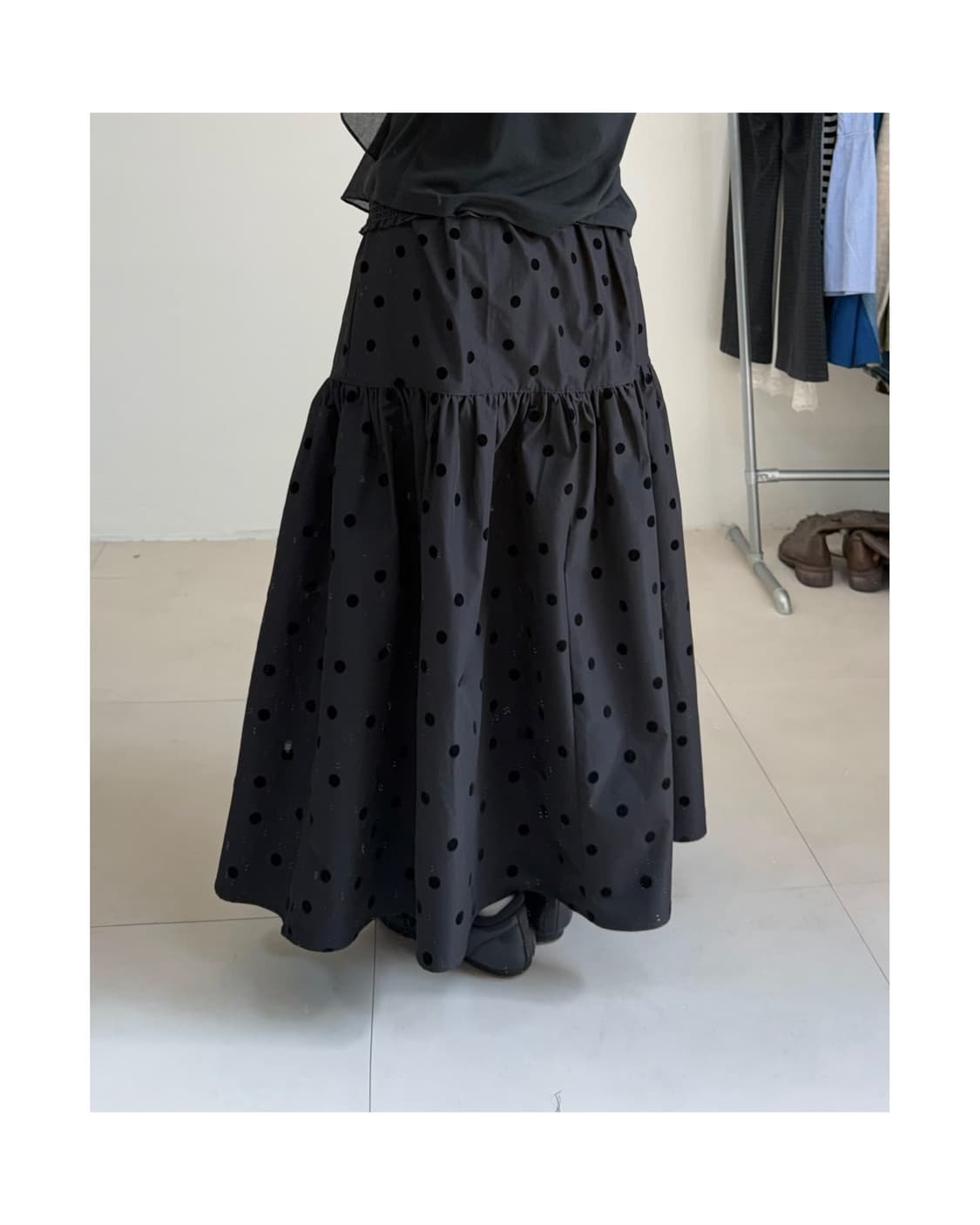 빈티지 도트 스커트 상품이미지2