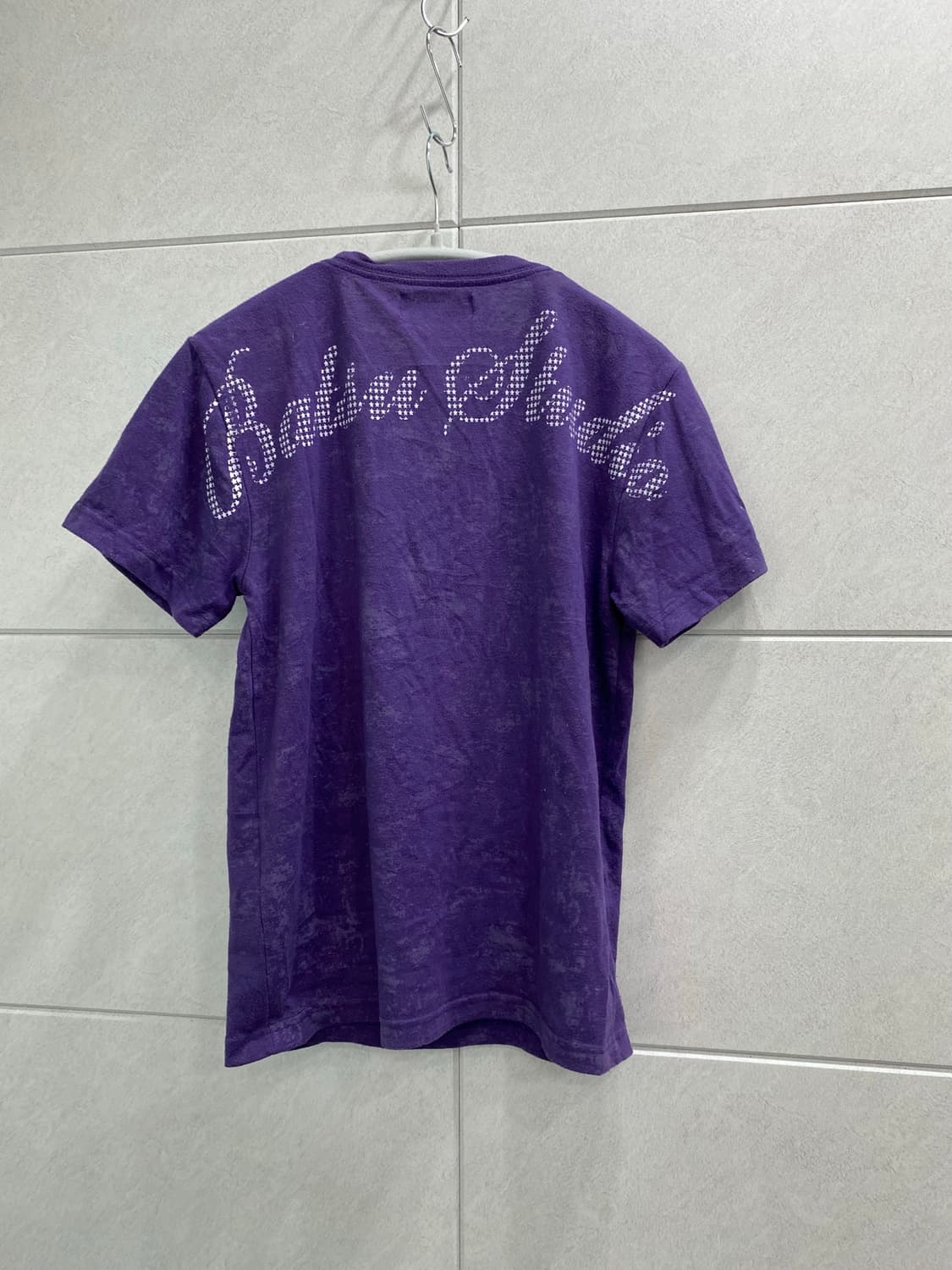 [BA-TSU]Skull Print Punk Purple Tee 상품이미지4