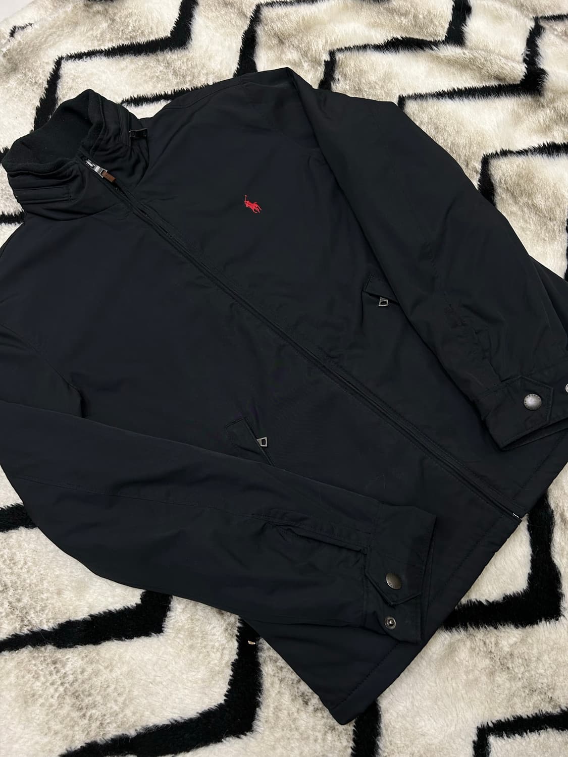 [S]폴로랄프로렌 90S 폴리쉘 자켓/블랙/기모 상품이미지2