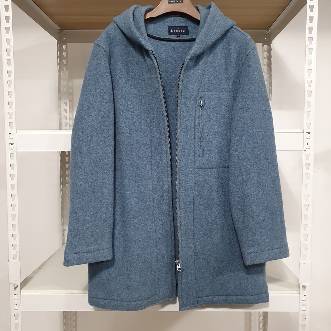 일본 빈티지 bequem 후드 모 코트 M 상품이미지1