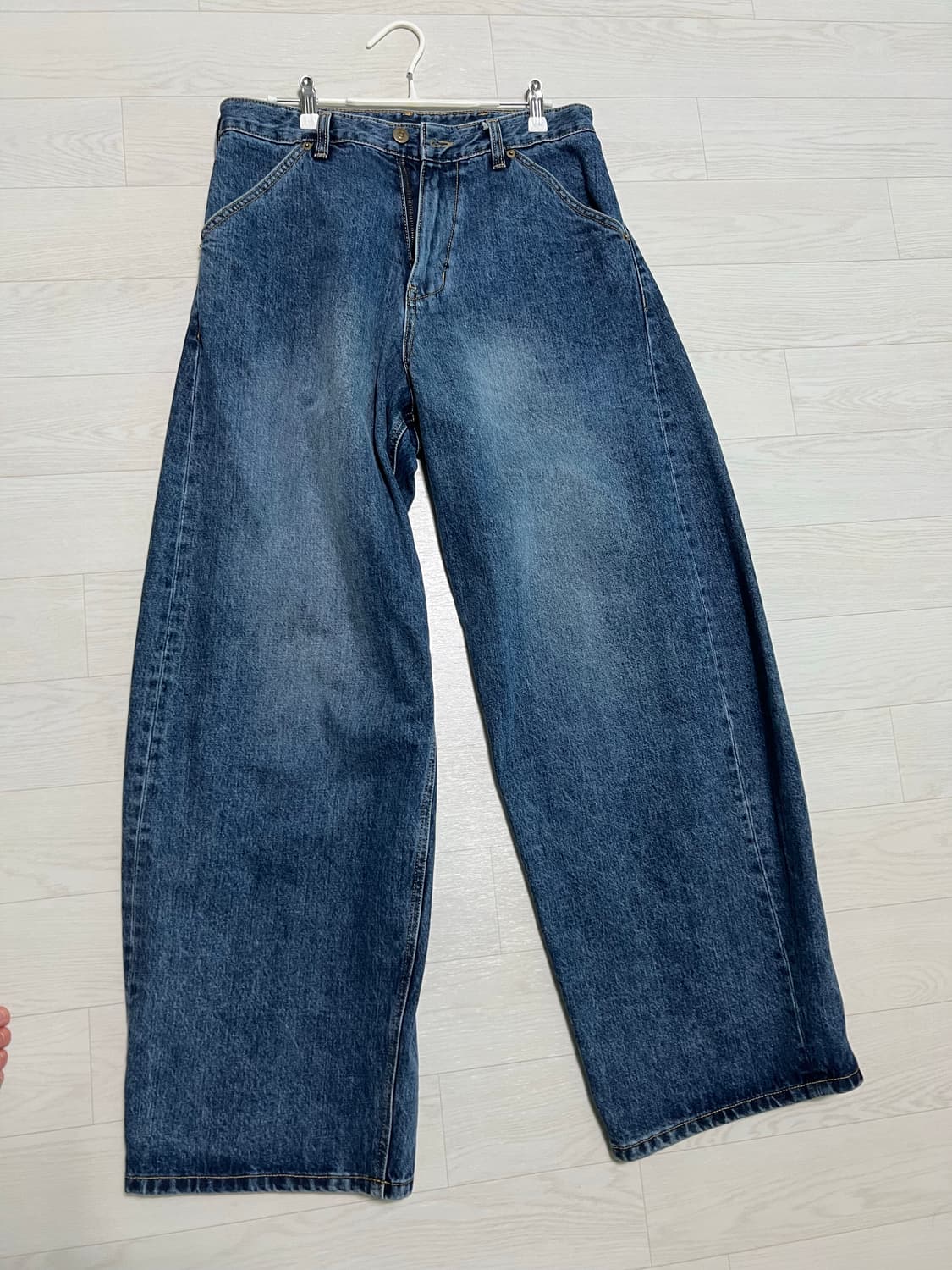 [2] Wide Curve Jeans Washed Blue 상품이미지2