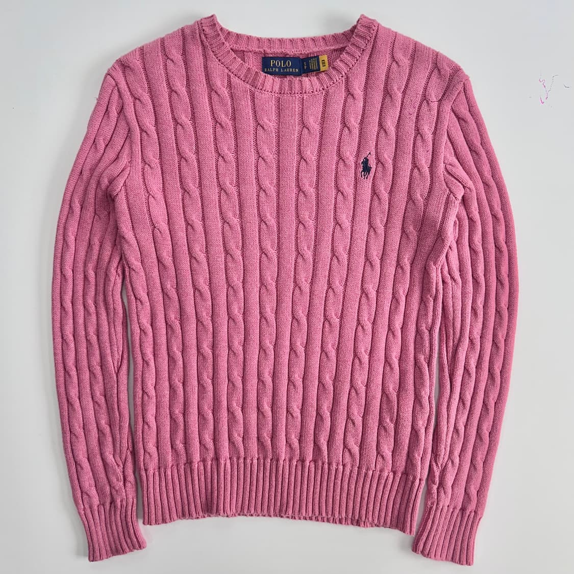 Polo Ralph Lauren 폴로 핑크 네이비포니 케이블 니트 상품이미지3