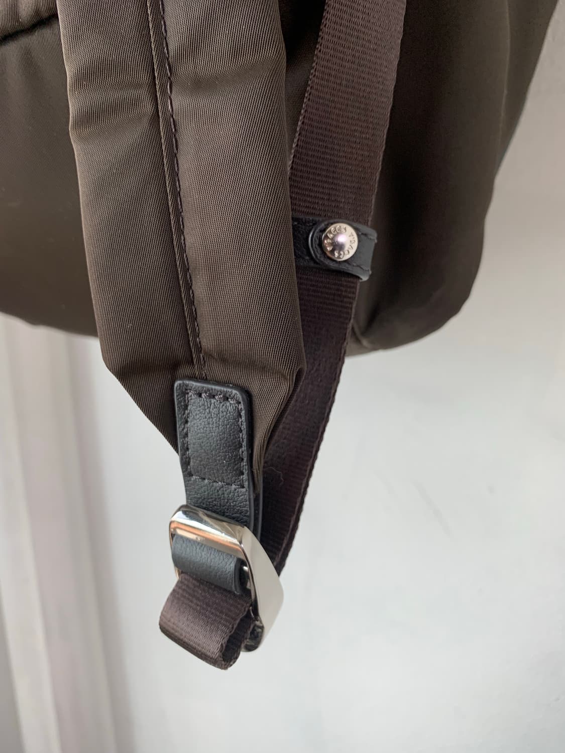 yohji yamamoto y’saccs 나일론 레더 백팩 브라운 상품이미지6