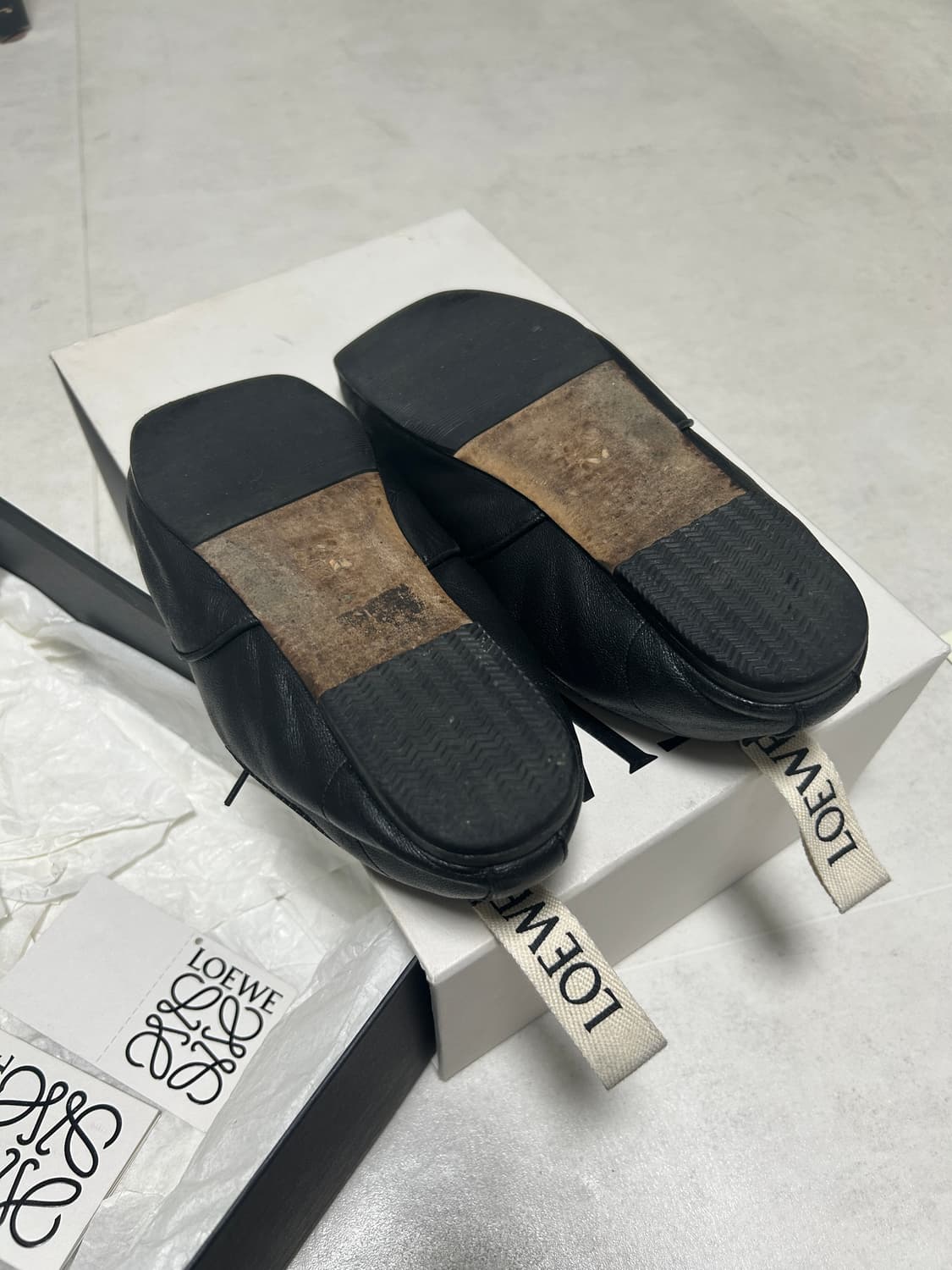 로에베 블랙 레더 더비슈즈 37(240) 상품이미지9