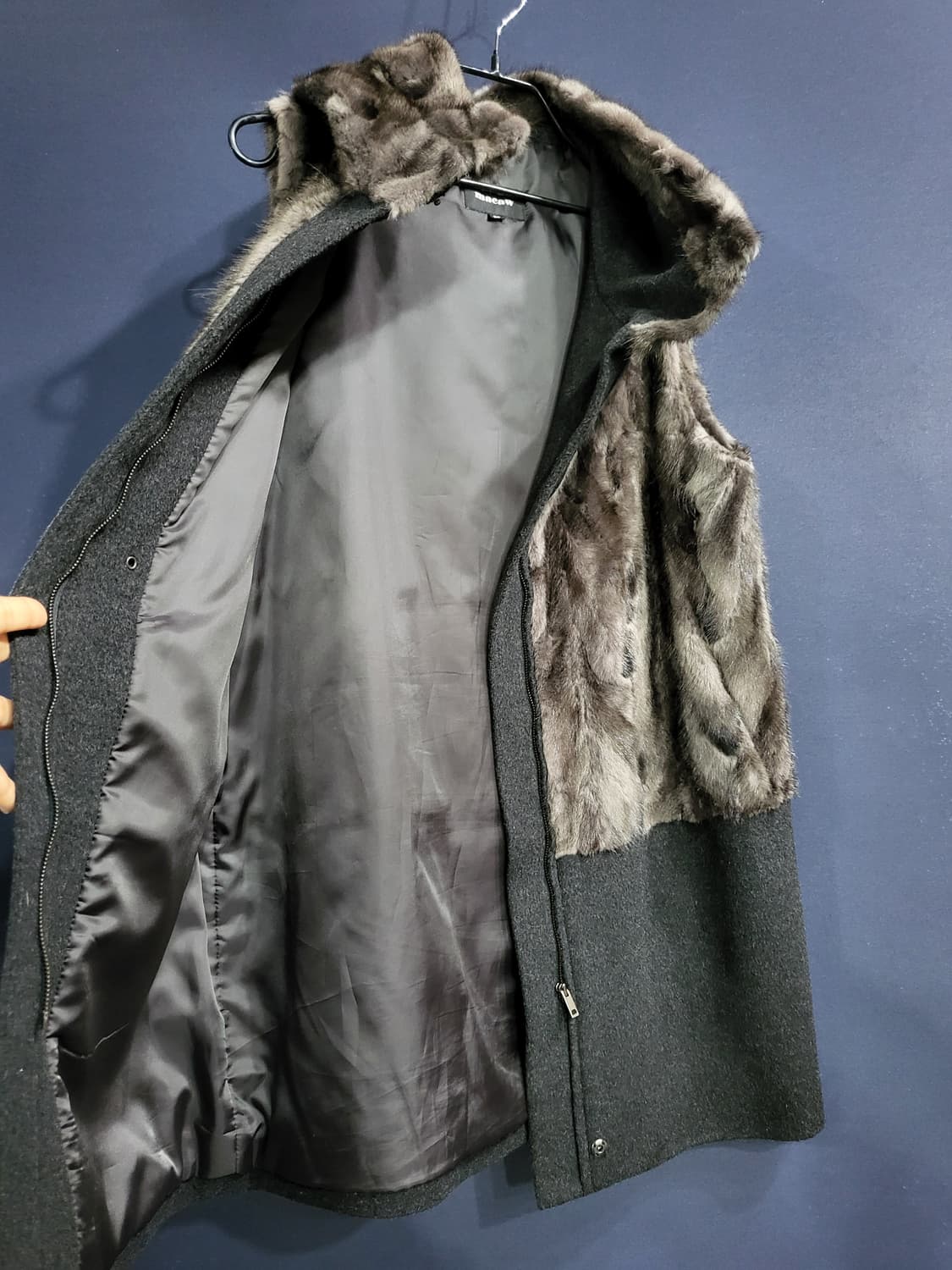 macaw 마코 천연밍크 후드베스트 상품이미지6