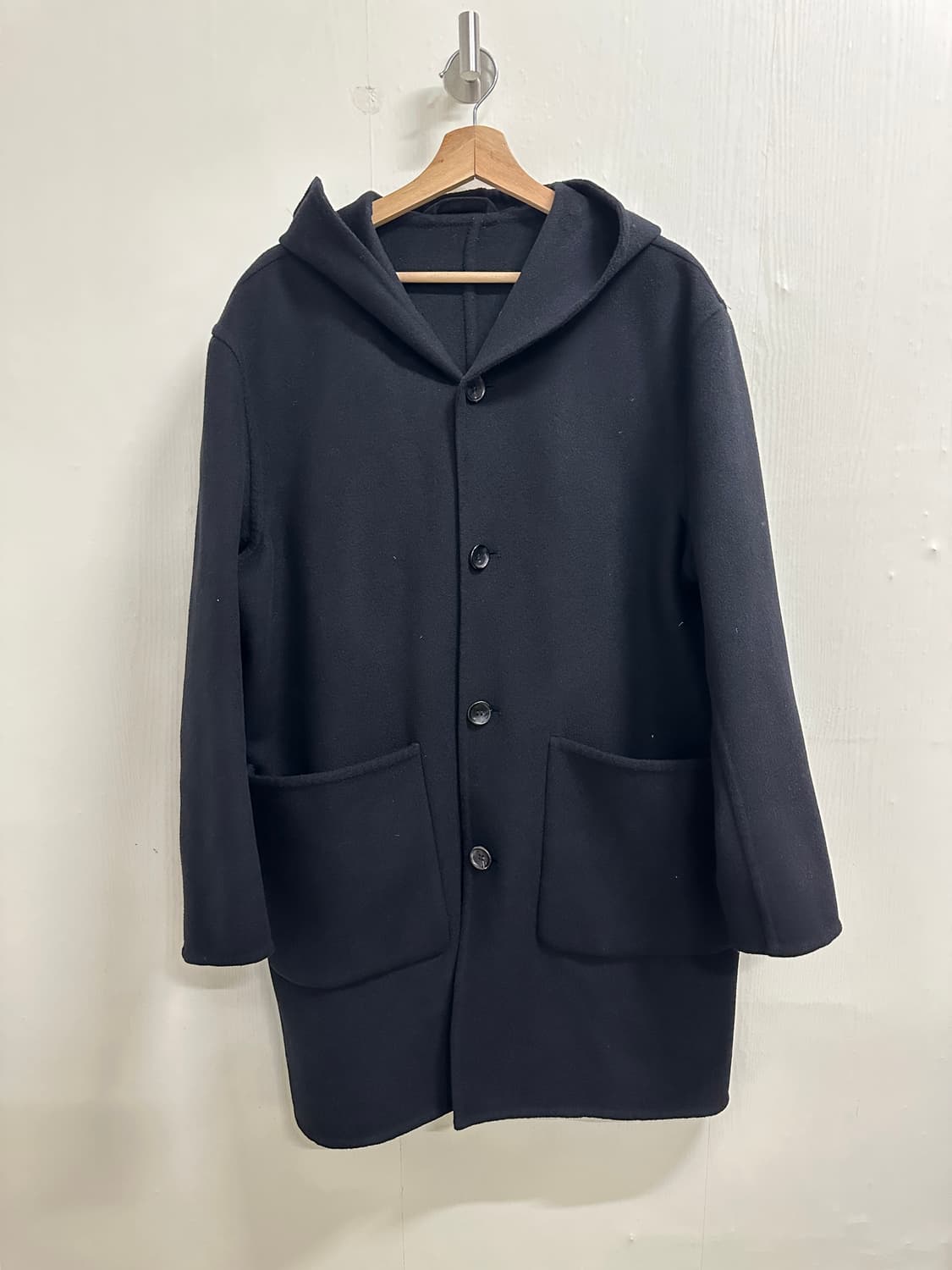 TI FOR MEN 캐시미어 후드 코트 블랙 L 상품이미지3