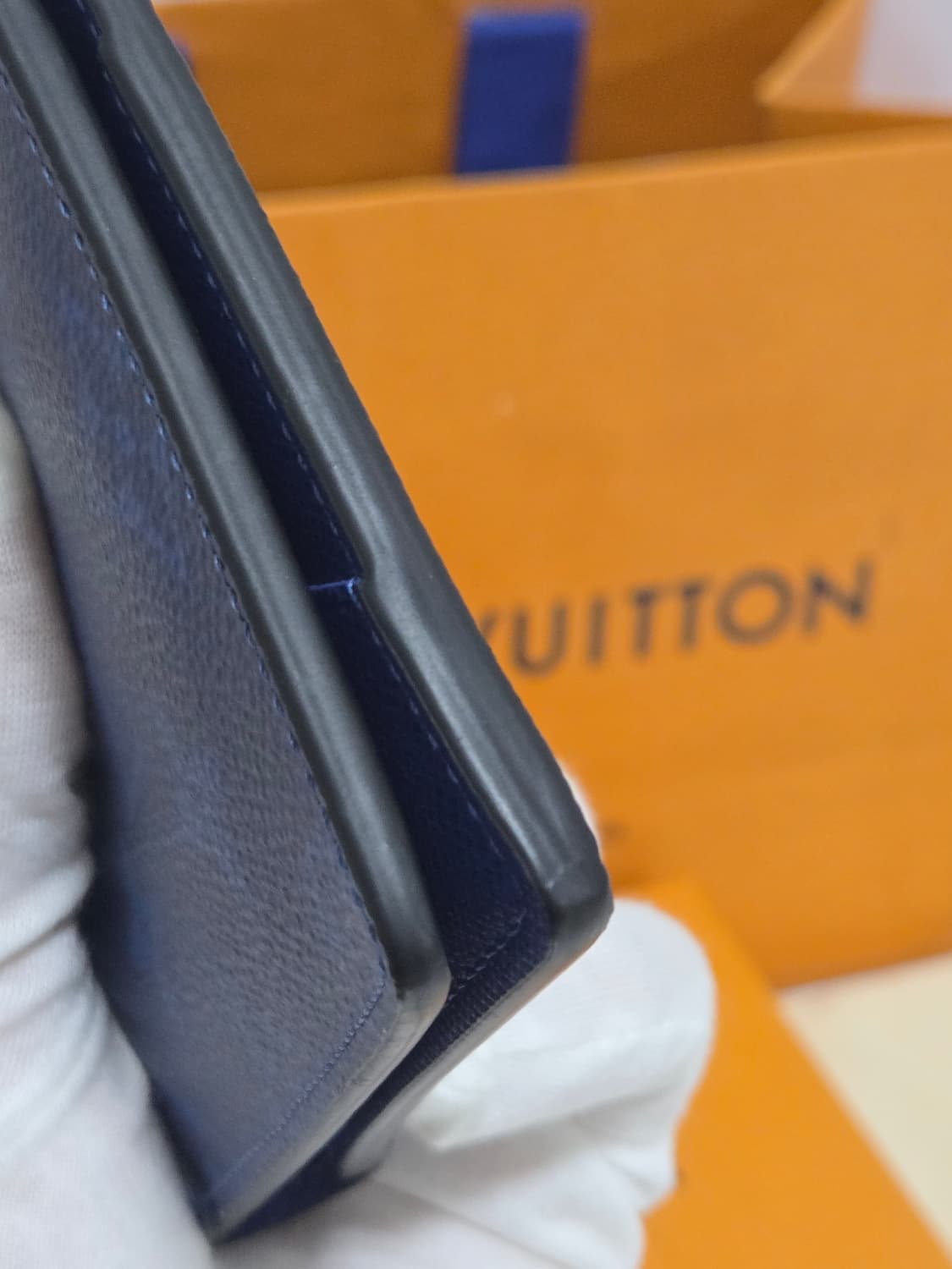 [새상품급] 루이비통 모노그램 마카사르 멀티플 월릿 Blue 상품이미지7
