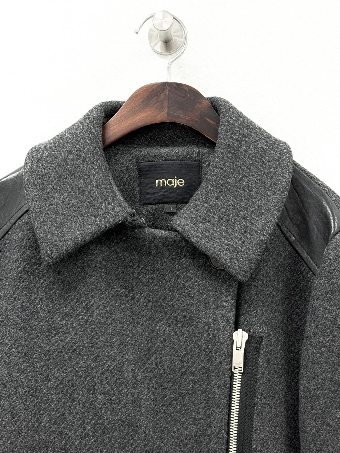 마쥬 울 블렌드 램스킨 디테일 코트 상품이미지4