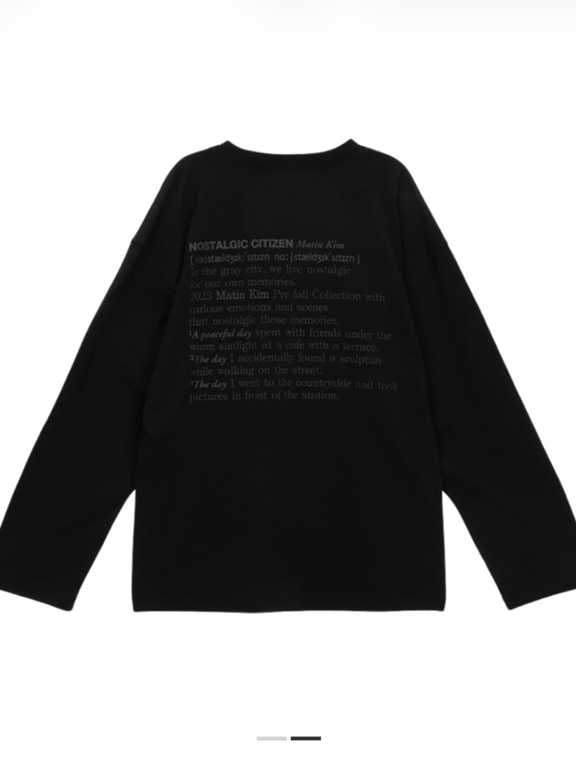 마뗑킴 로고 긴팔 티셔츠 블랙 상품이미지2
