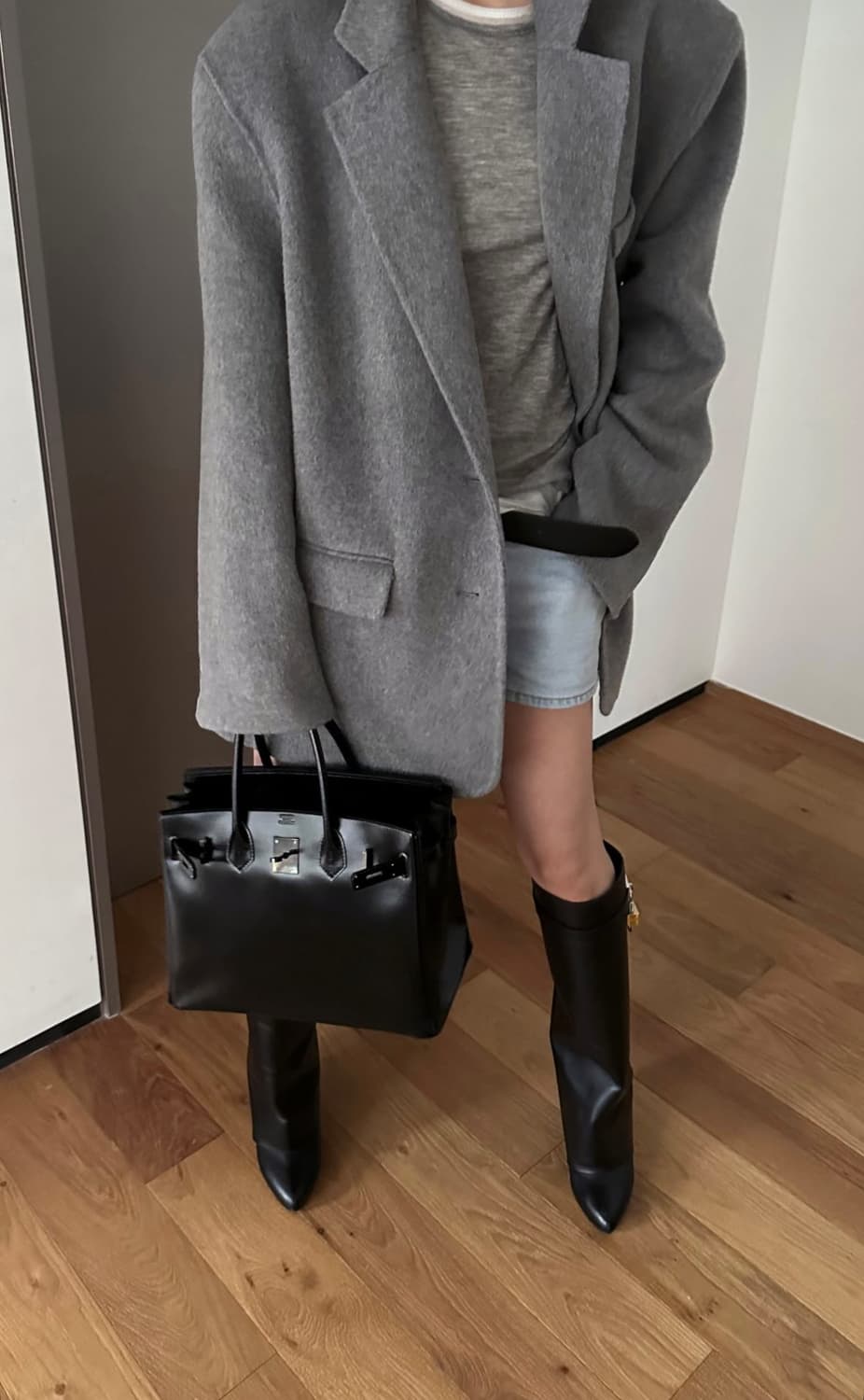 보위 핸드메이드 반코트 상품이미지1