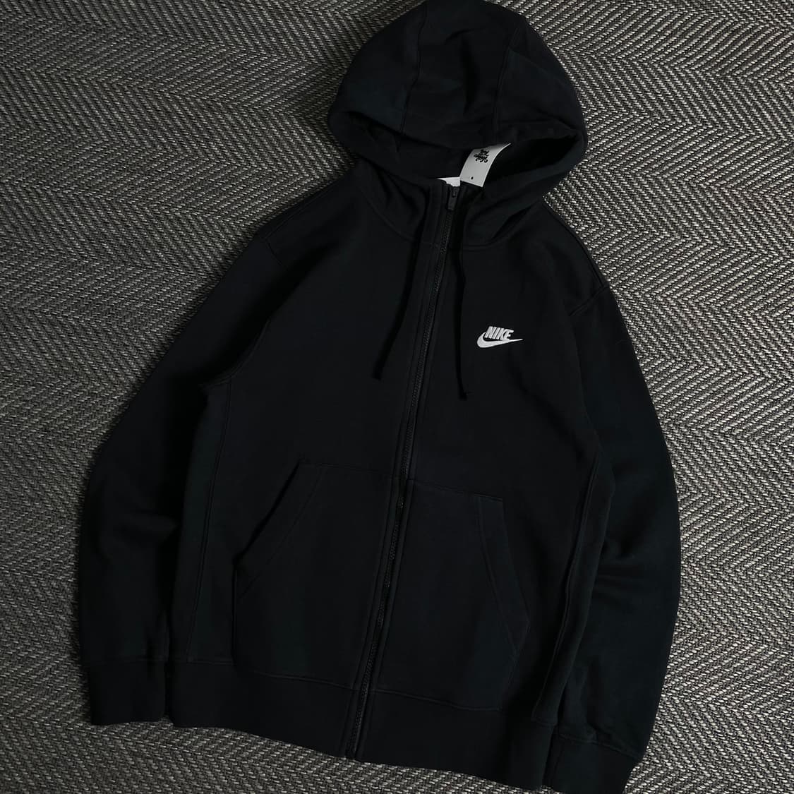 나이키 블랙 미니멀 스웻 후드집업y 3258 상품이미지1