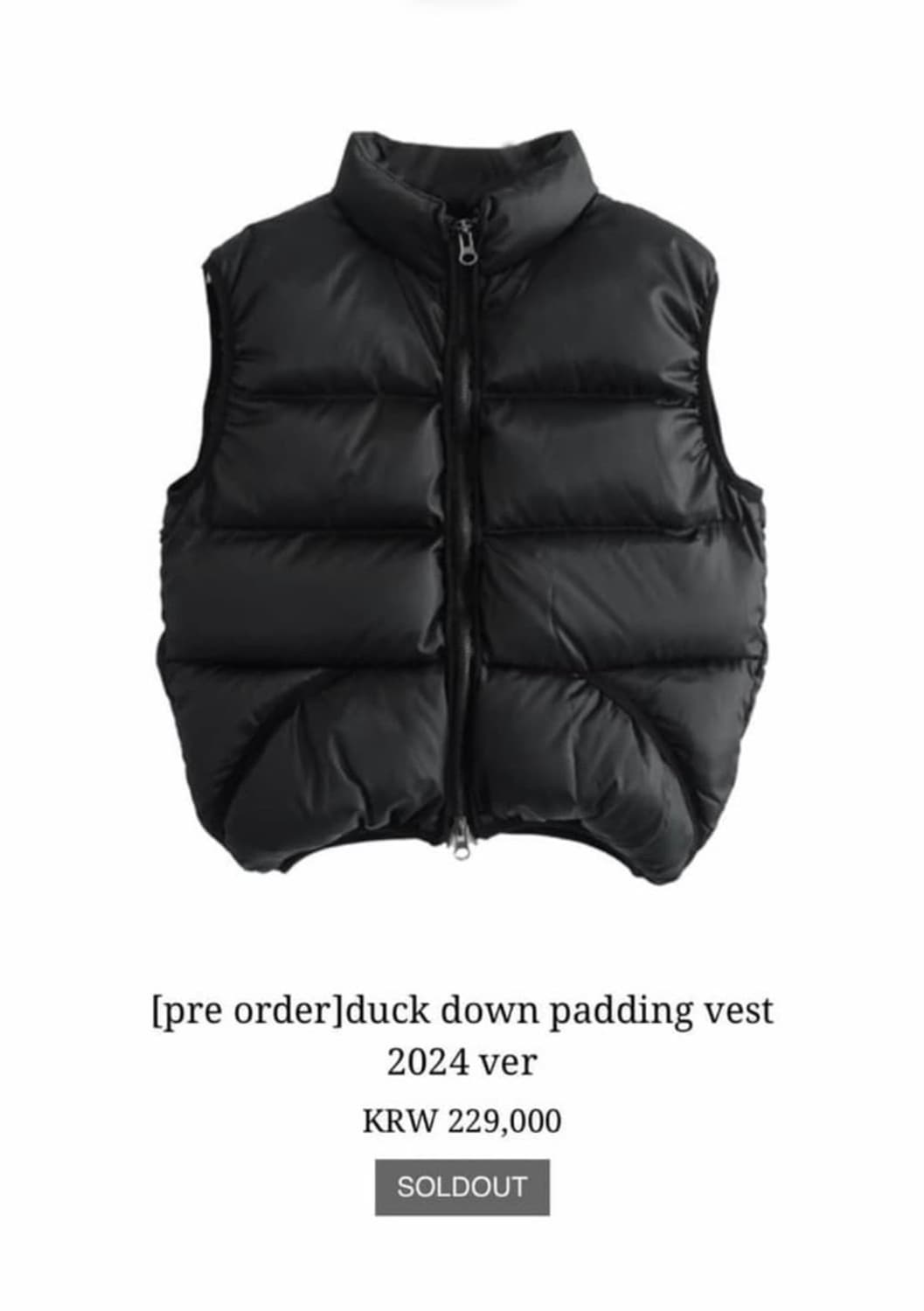 duck down padding vest 2024 ver 상품이미지1