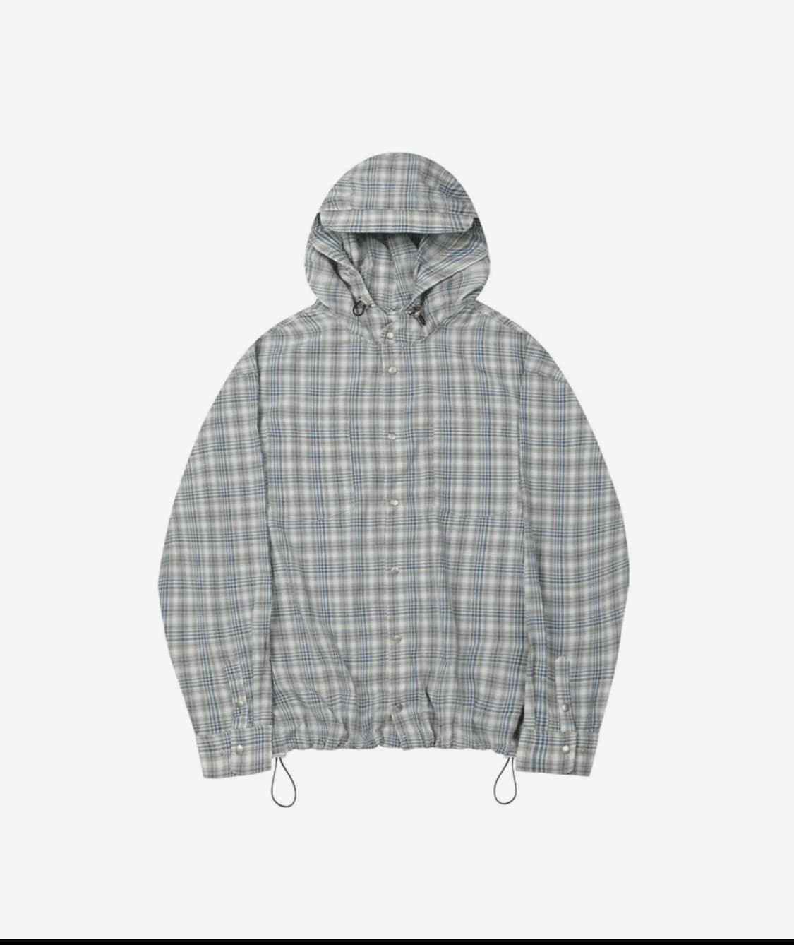 Check Snap Hooded Jacket [BLUE] S 상품이미지1