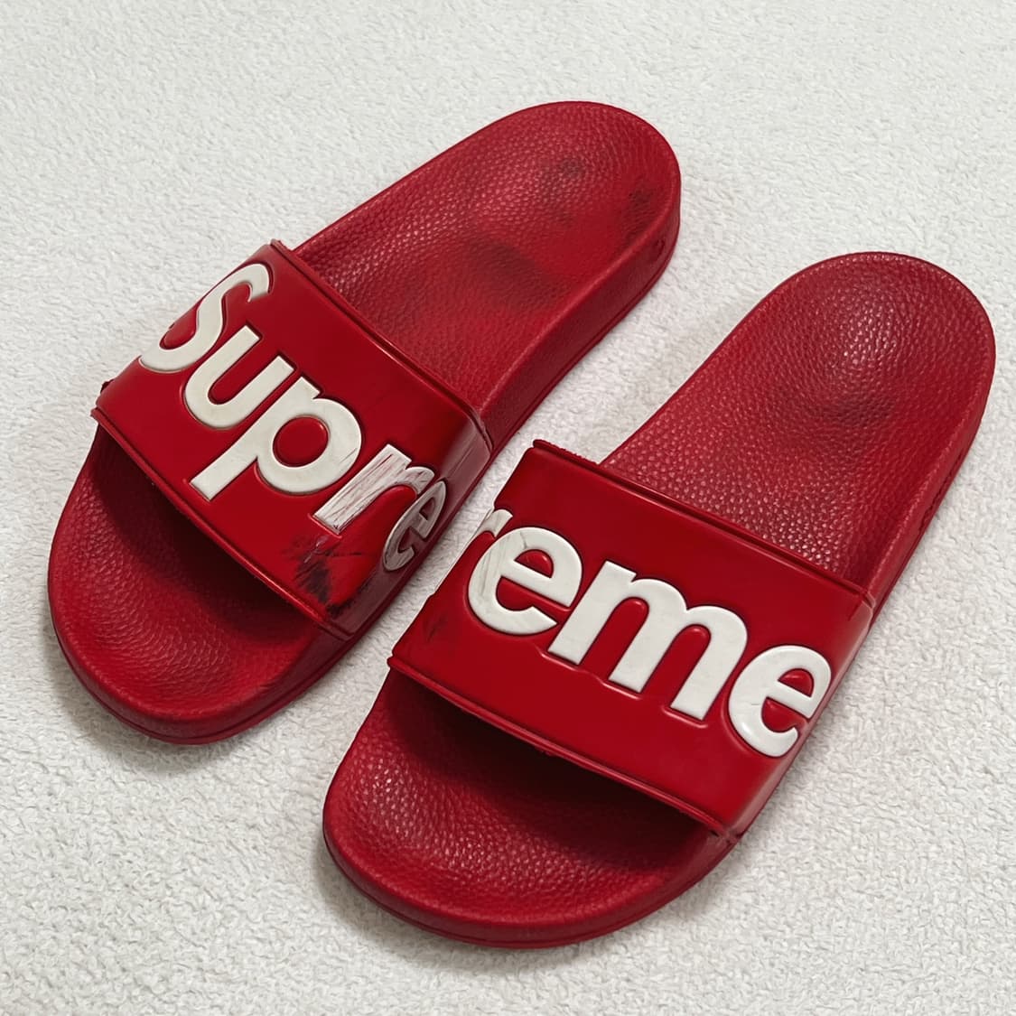 슈프림 14SS 슬라이드 슬리퍼 레드 상품이미지4