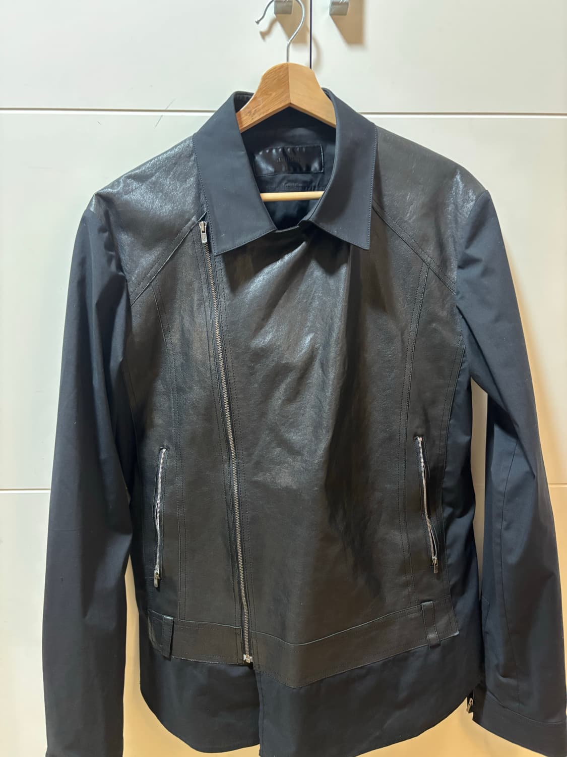 Juun.J 램스킨 사선집업 셔츠자켓 상품이미지1