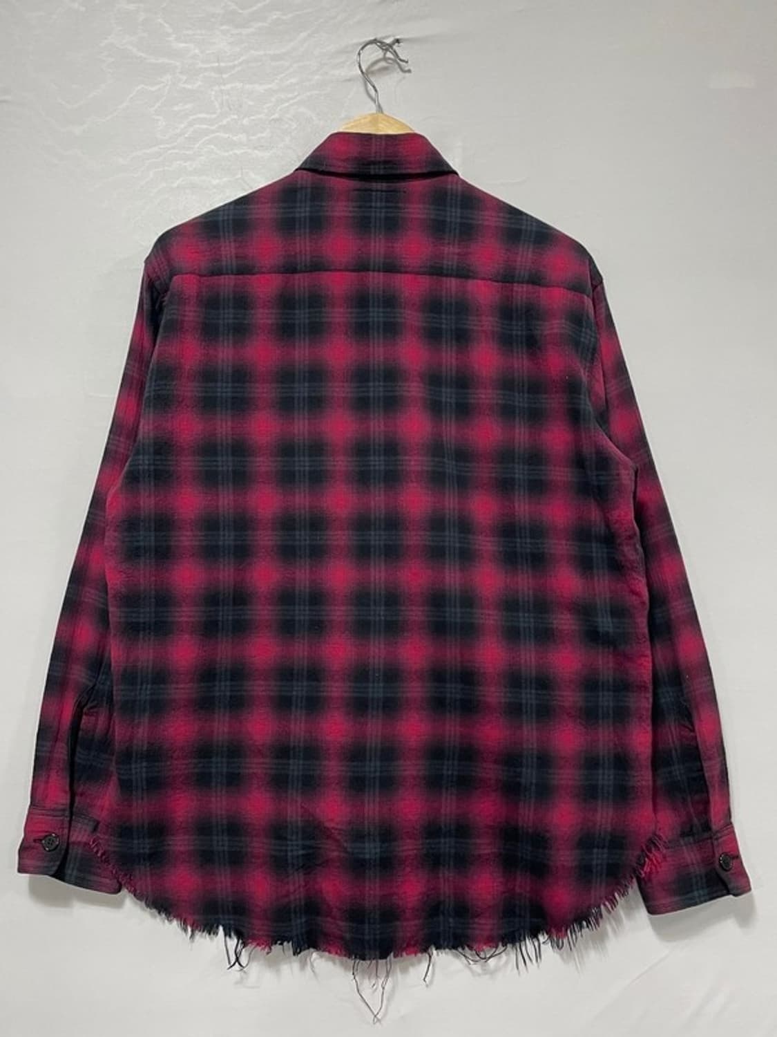 입생로랑 16ss 레드 플란넬 셔츠 M 상품이미지2