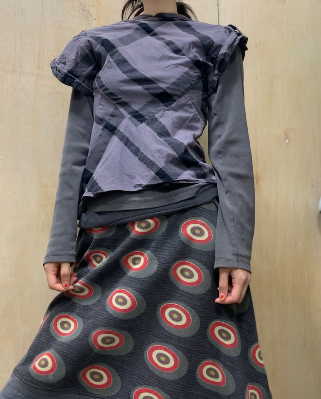 [직수입] 반팔 코튼 블라우스 퍼플 m 상품이미지4