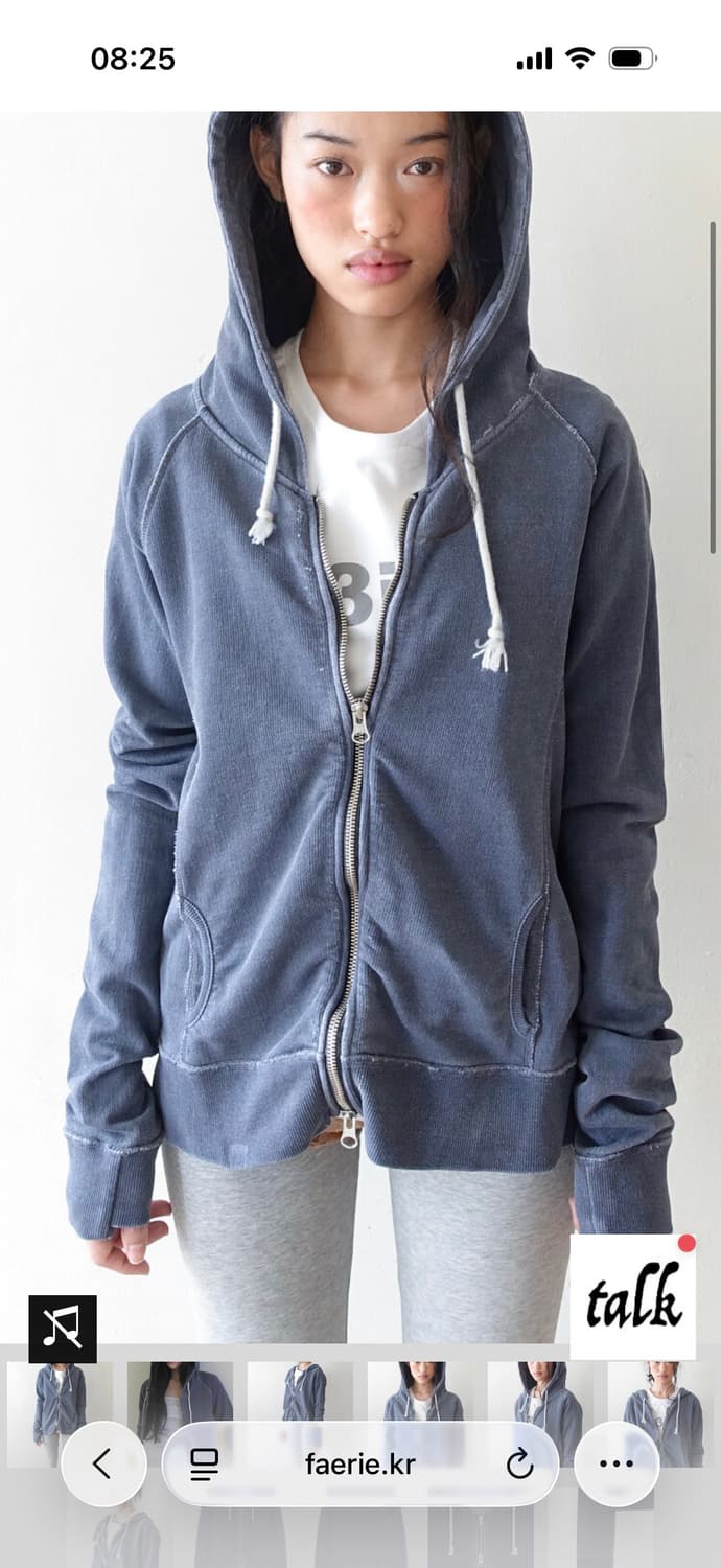 샵페어리 후드집업 washed lily hoodie 상품이미지2