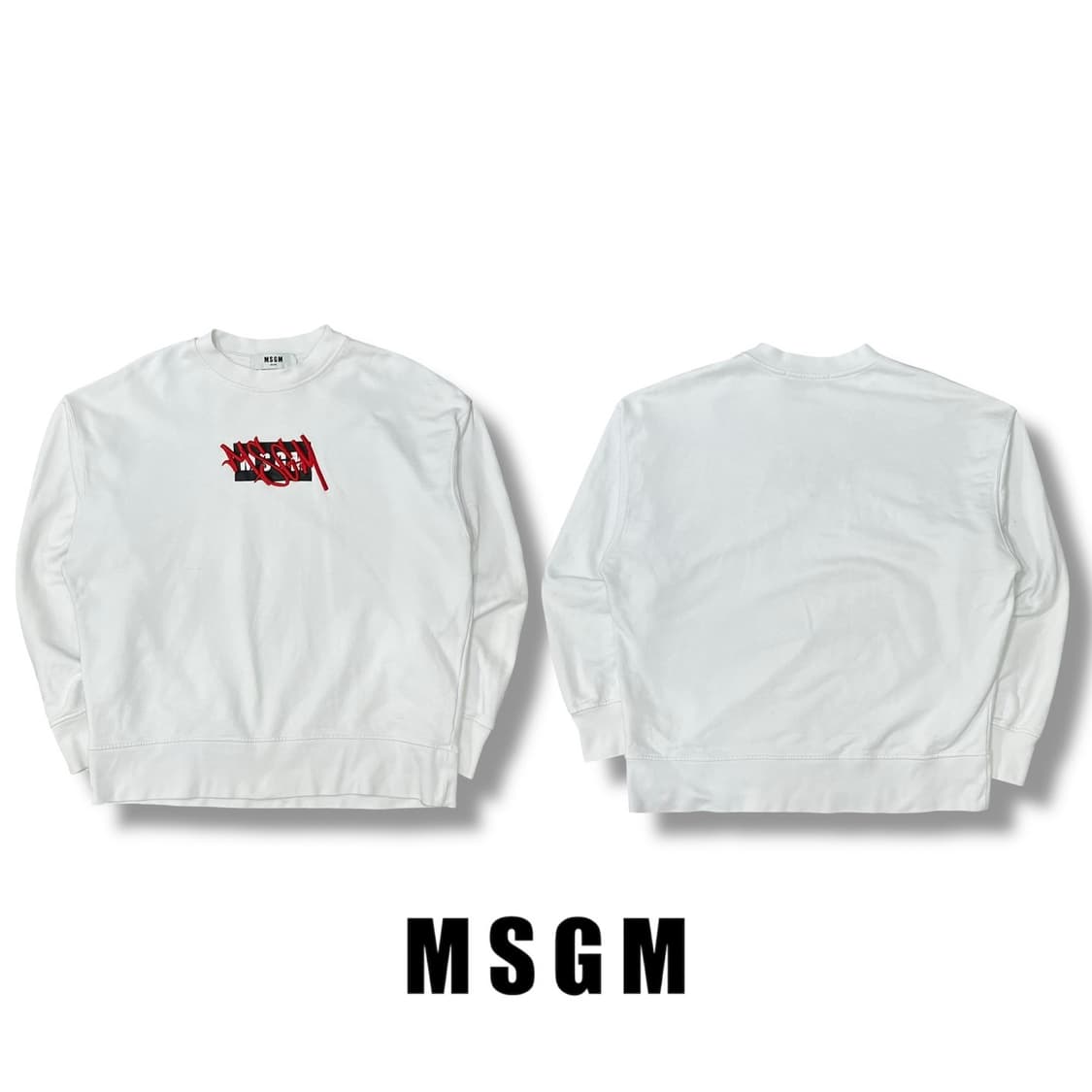msgm 로고 자수 맨투맨 s06182 상품이미지1