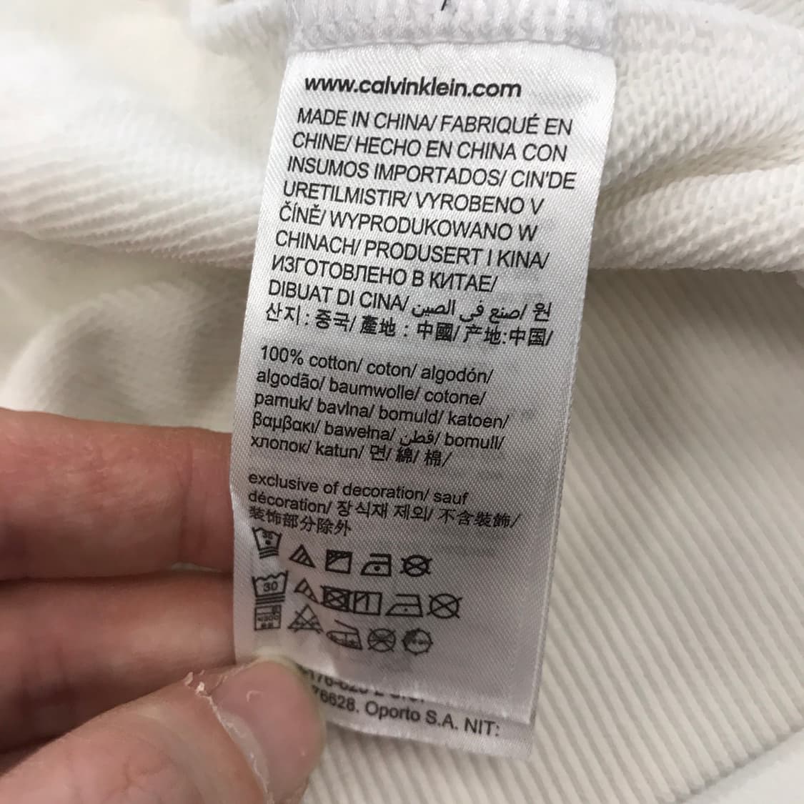 캘빈클라인 CK 화이트 맨투맨 [L] 상품이미지6