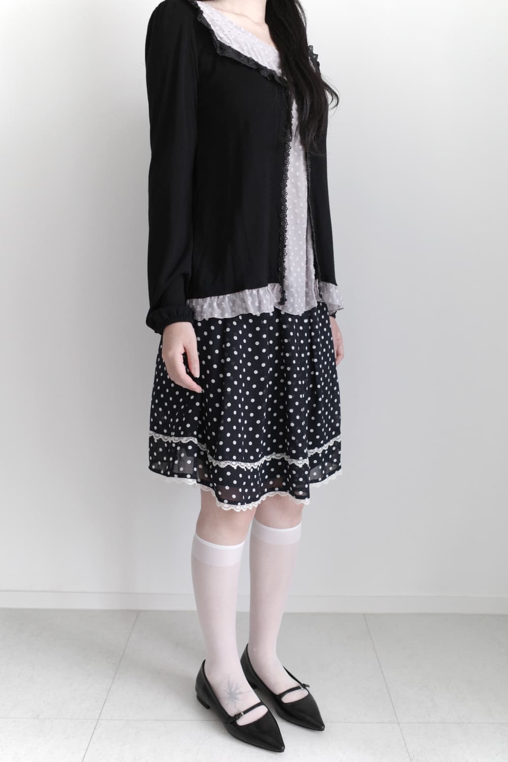 dot ribbon skirt  상품이미지7