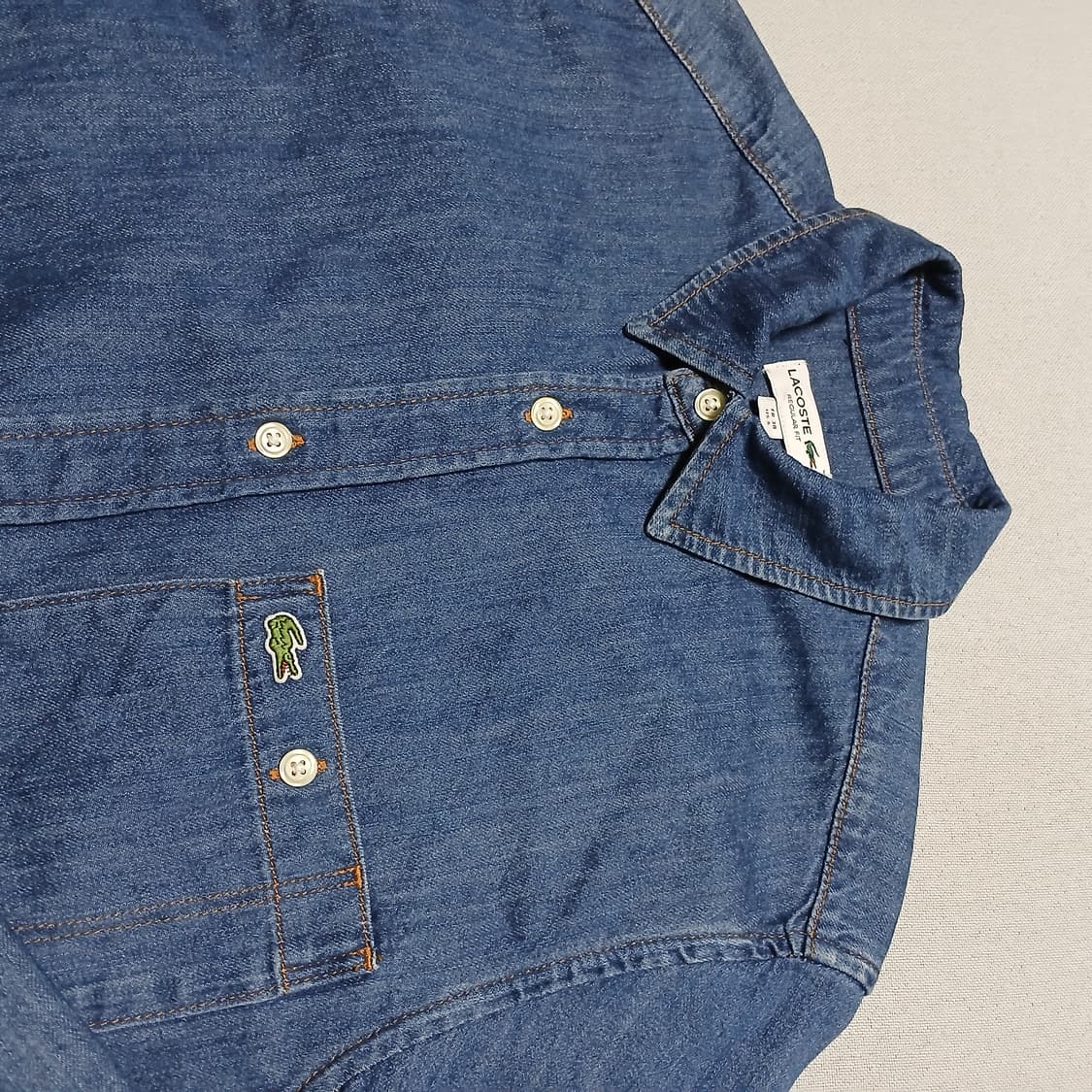 lacoste 라코스테 데님 셔츠 청셔츠 빈티지 상품이미지5