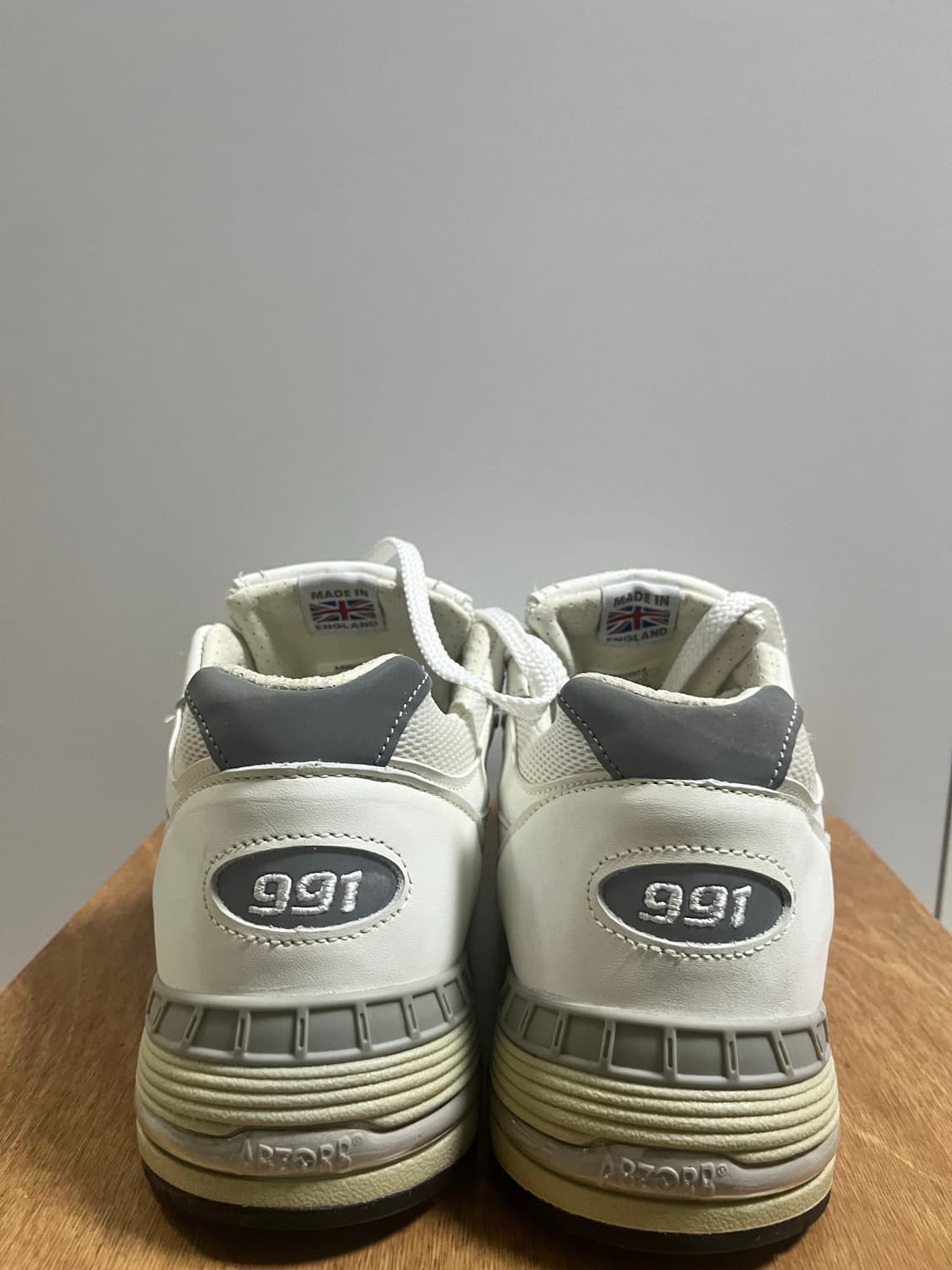 뉴발란스 991 uk 290 화이트 레더 상품이미지3