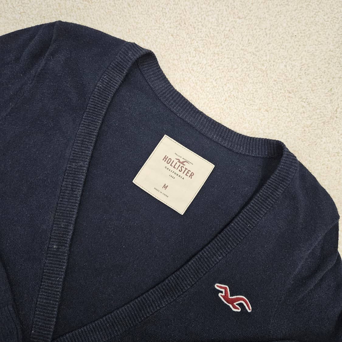 [M] 홀리스터 여성 네이비 브이넥 포켓 가디건 1027JM2 상품이미지2