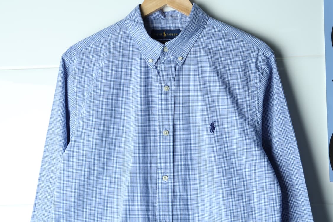 (L-XL) 폴로 랄프로렌 셔츠 남방 USA 잔체크 블루-H3H33993 상품이미지3