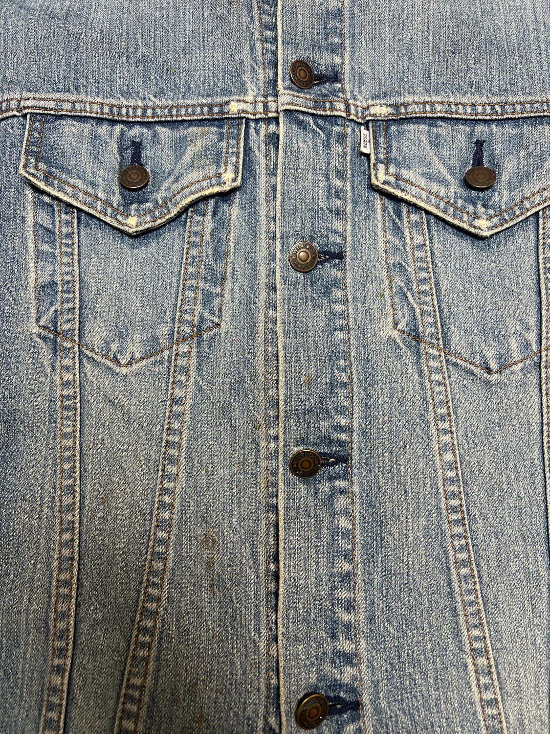 [XL] 에드윈 차이나 카라 연청 데님 자켓 상품이미지2