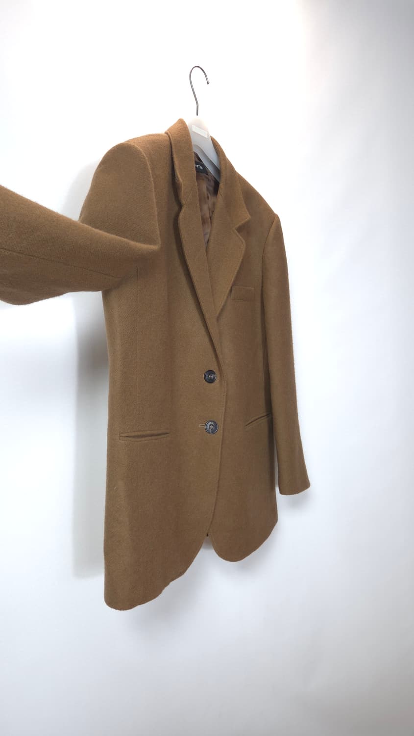 한섬 시스템 2022 이태리 울 브랜드 카멜 싱글 자켓 M 사이즈 상품이미지3