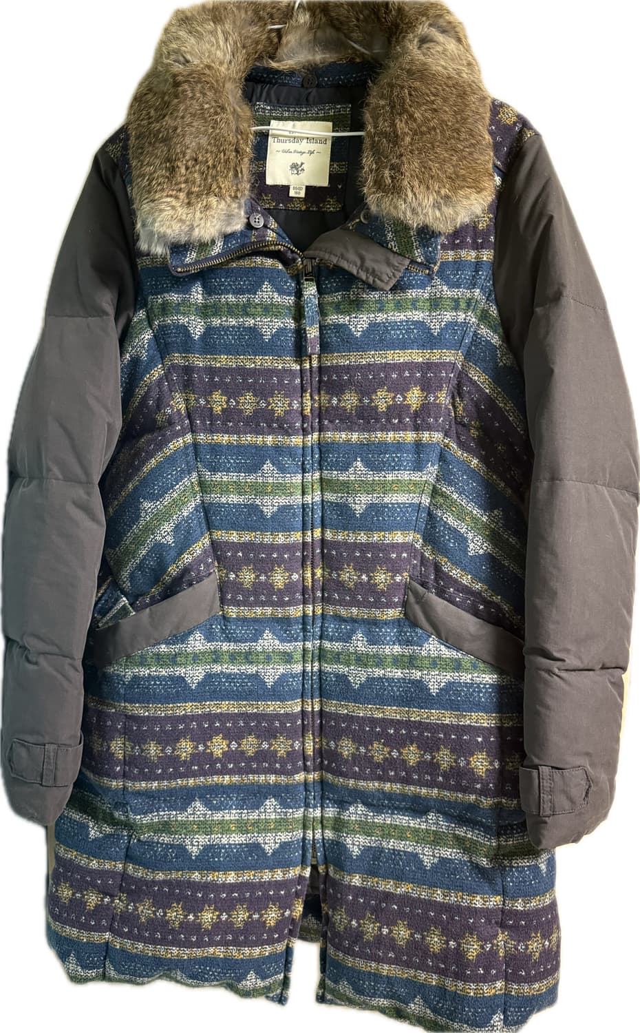 Thursday Island 덕다운 롱패딩 (카라: 토끼털) 상품이미지2