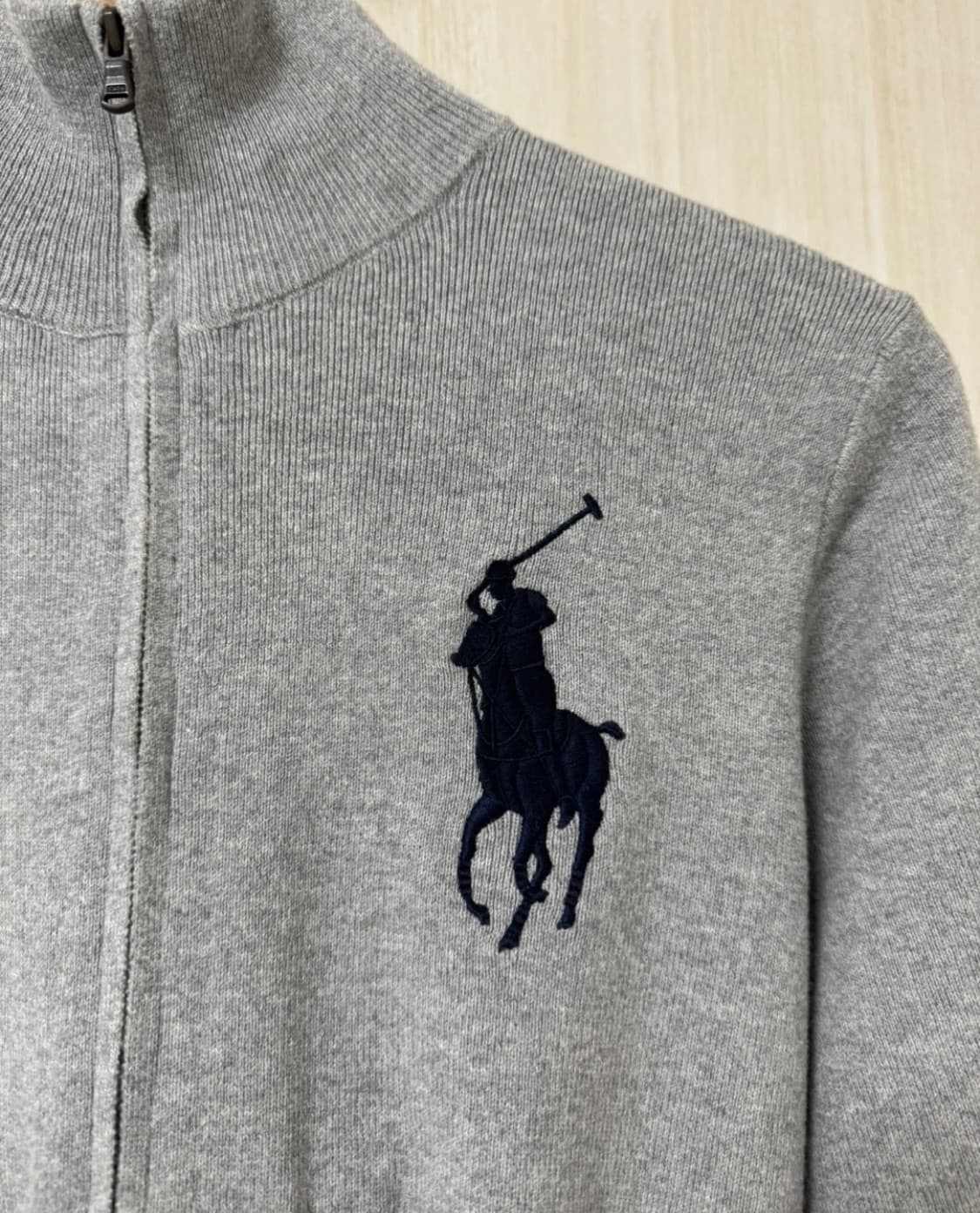 폴로랄프로렌 빅포니 그레이 니트 집업 가디건/아울렛 정품 상품이미지2