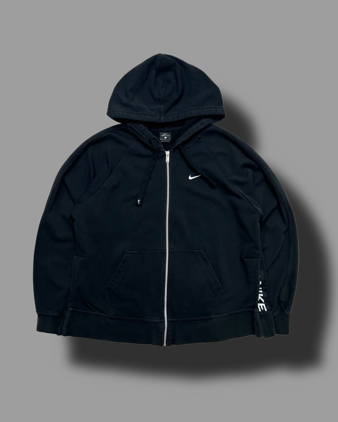 나이키 사이드슬릿 로고 블랙 후드집업 L 상품이미지4