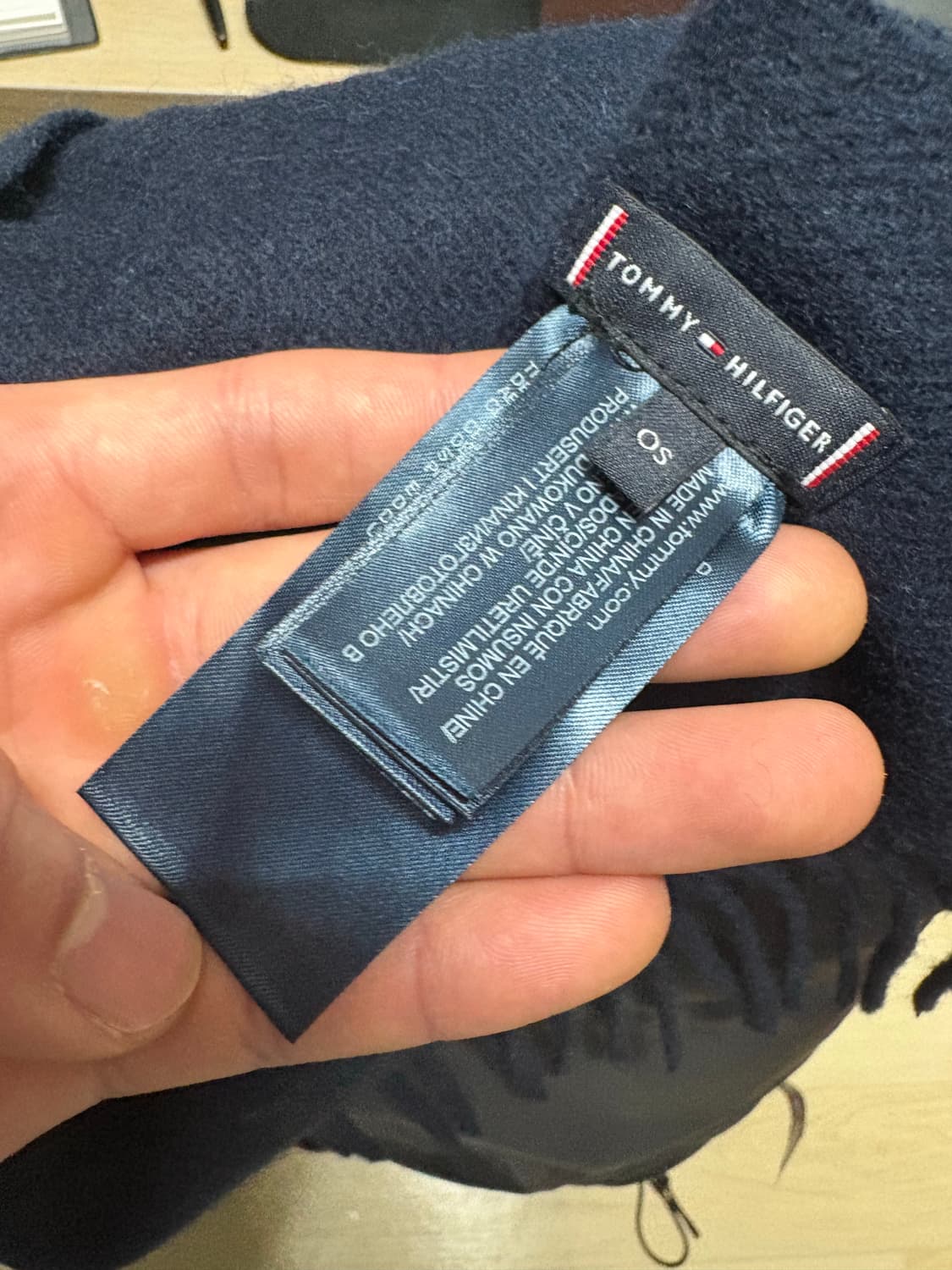 타미힐피거 머플러 -네이비 상품이미지2