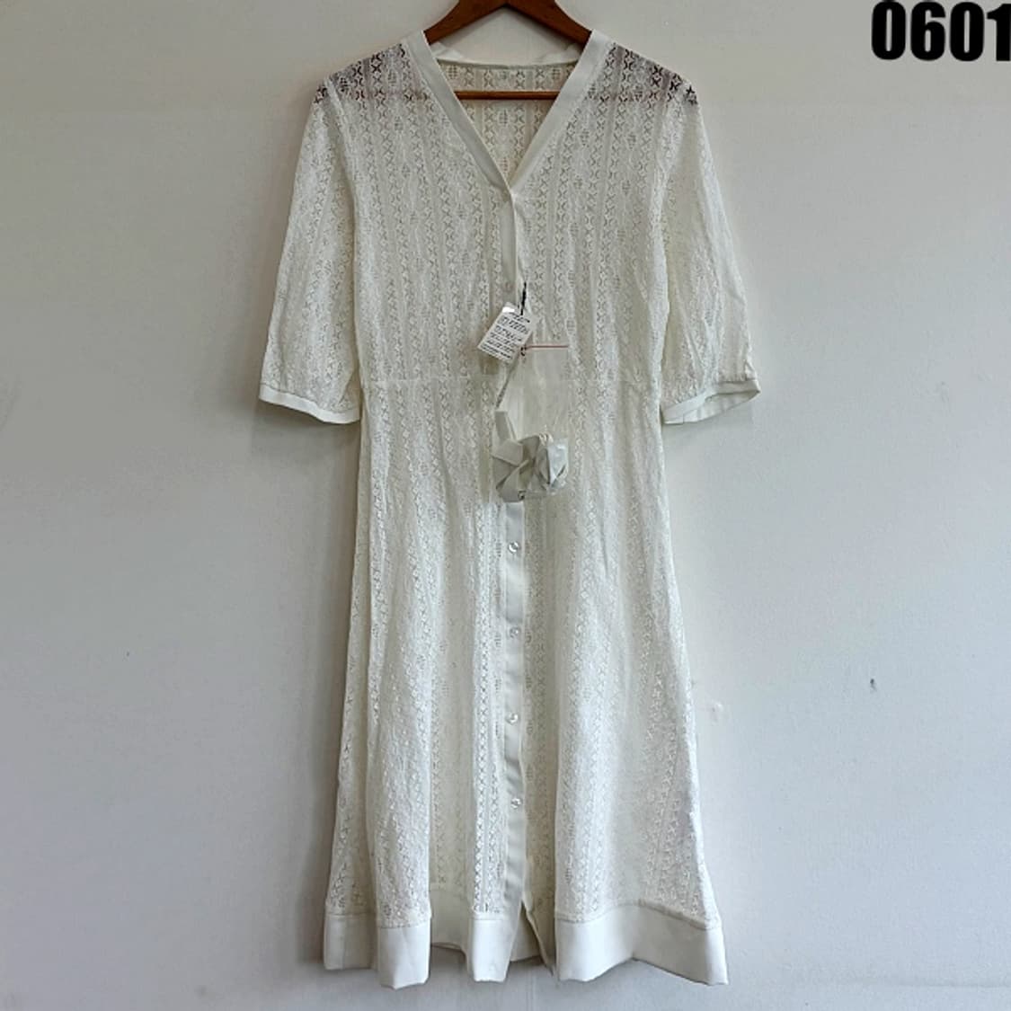 GRL 레이스 반팔 롱 드레스 L 0601 상품이미지1