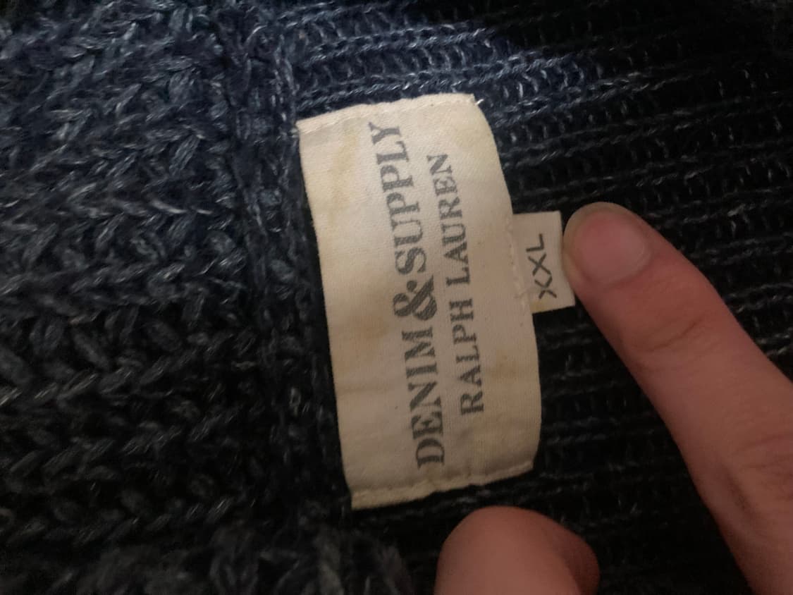 폴로 데님앤서플라이 숄 카라 집업 xxl 상품이미지2